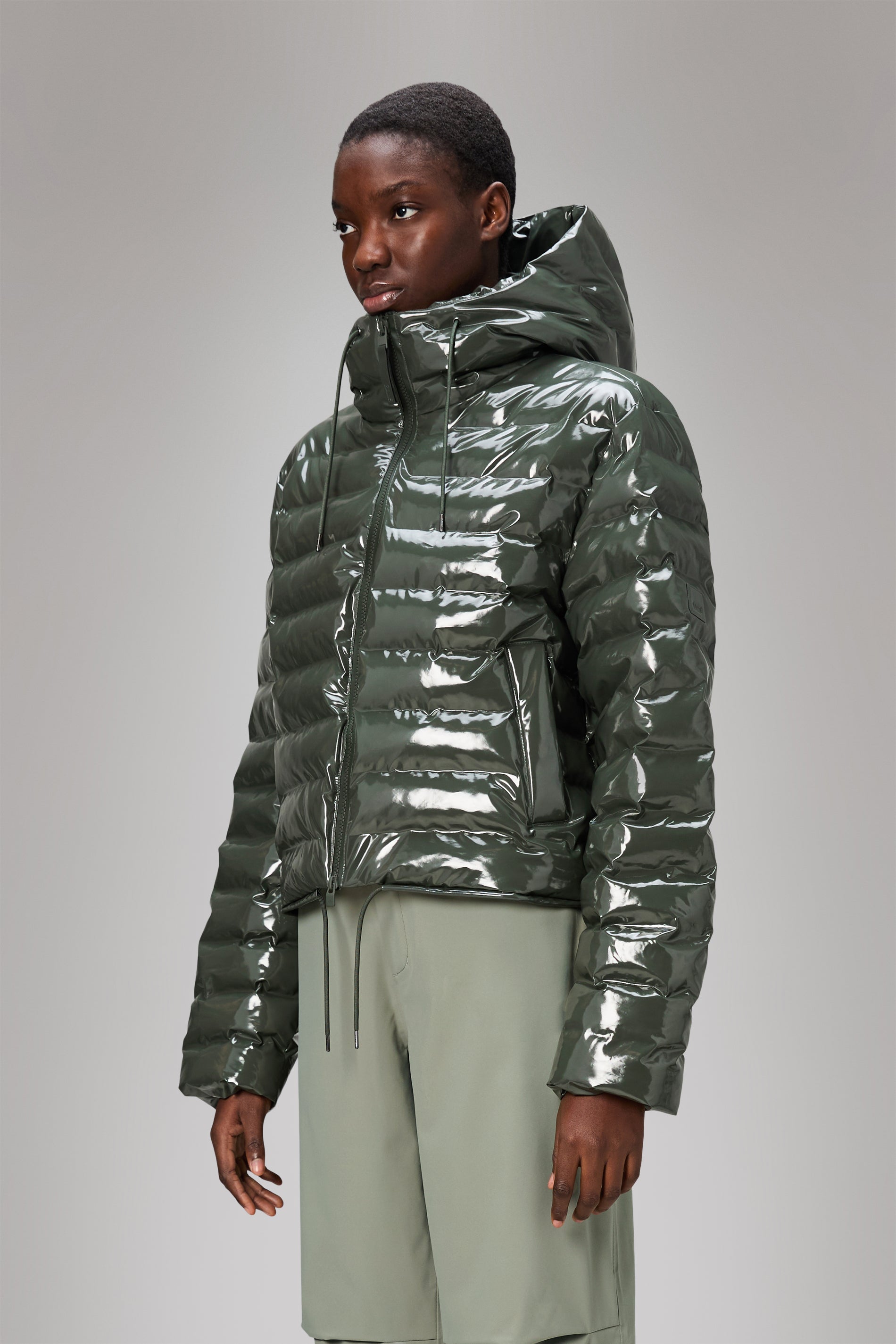 RAINS Lohja Short Puffer Jacket Swamp Jacket