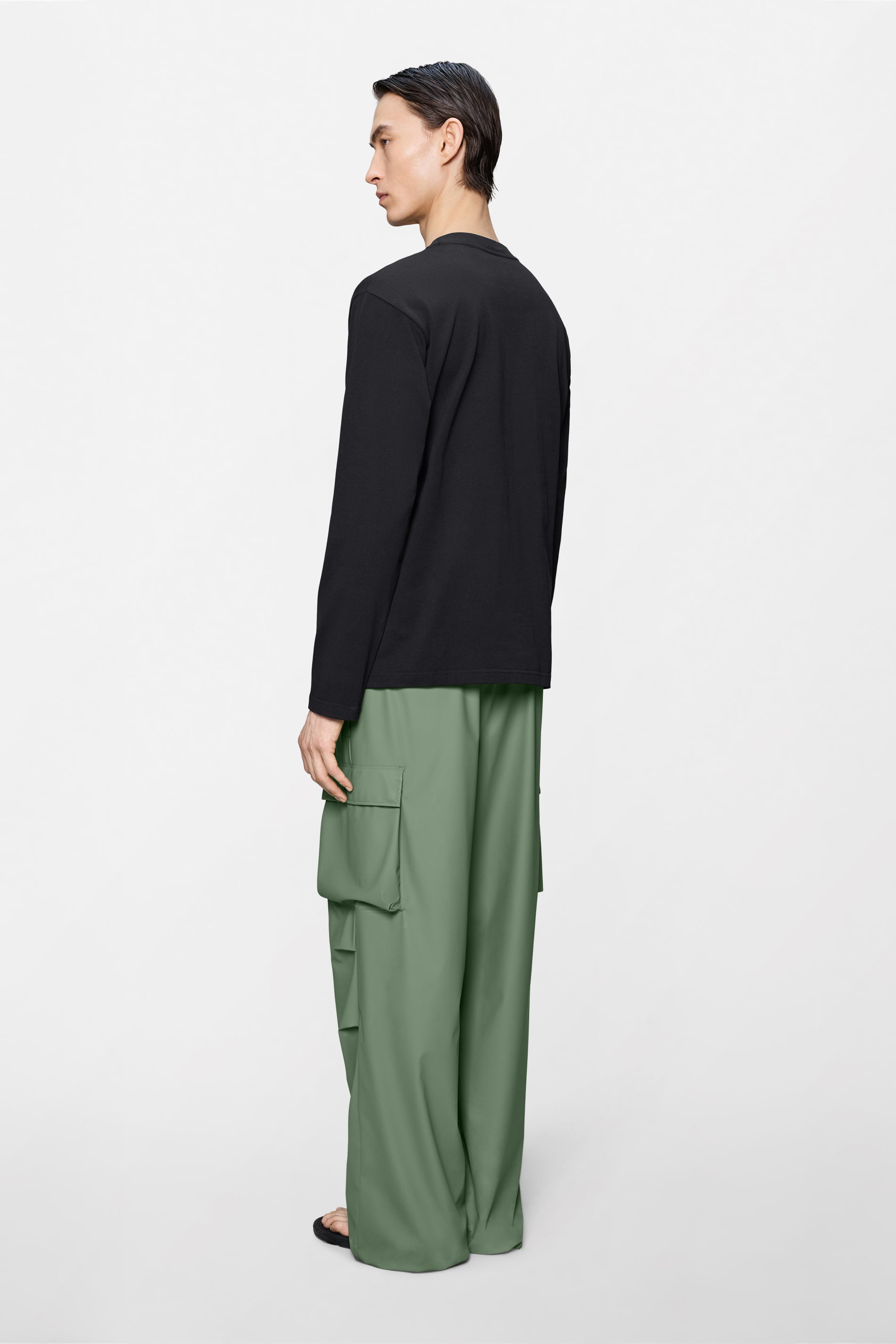 RAINS Classic Long Sleeve T-shirt Ripple Black Long Sleeve