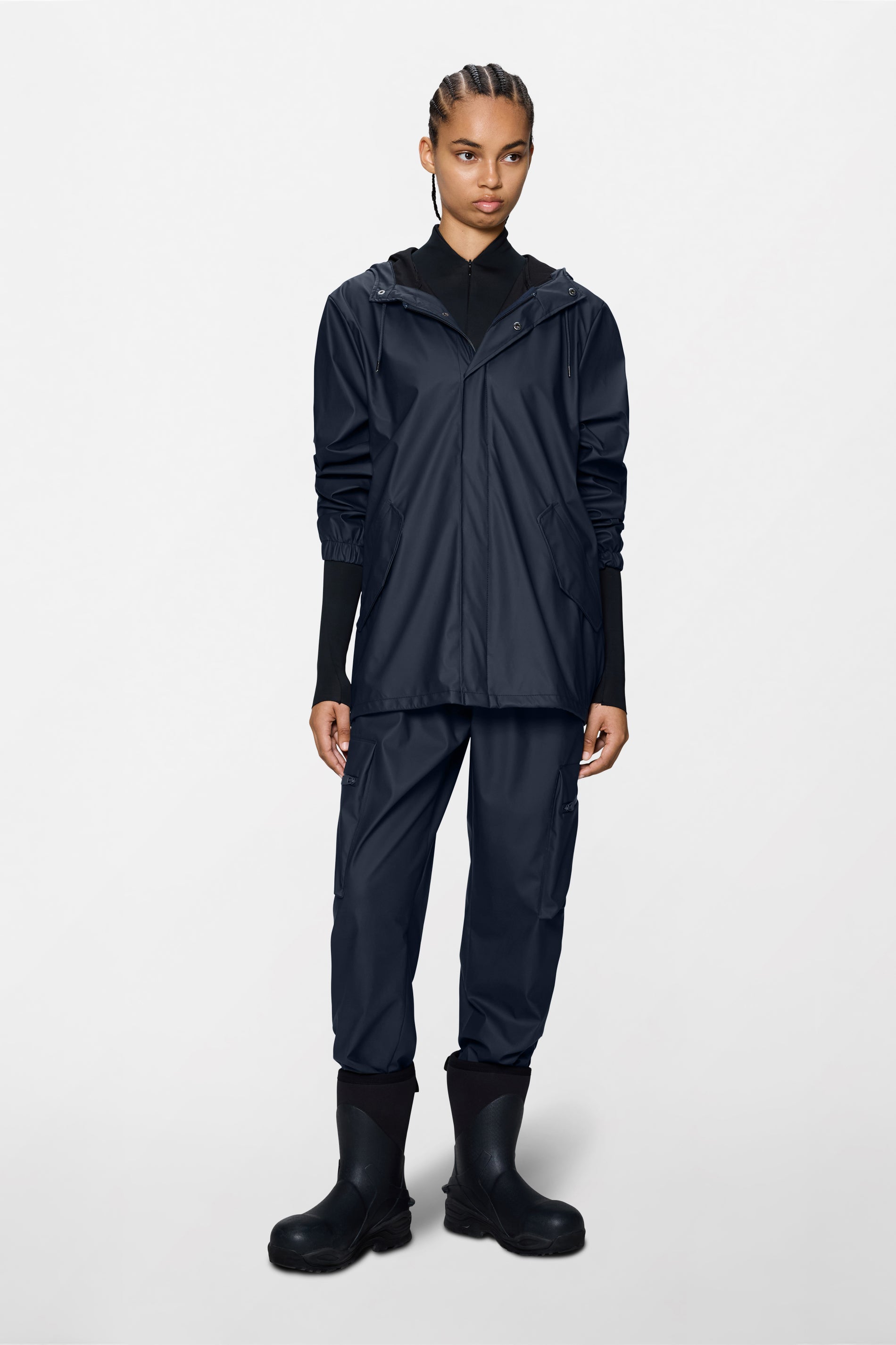 RAINS Fishtail Jacket Navy Jacket