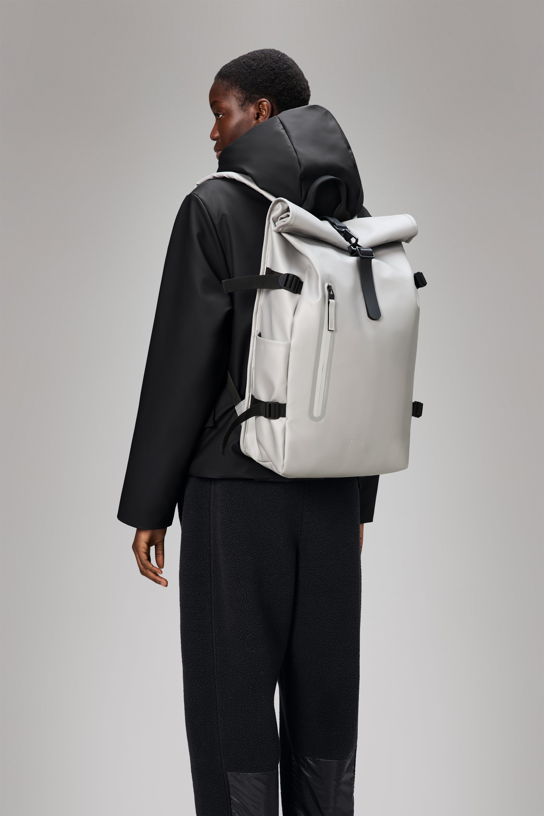 RAINS Rolltop Rucksack Large Nimbus Backpack