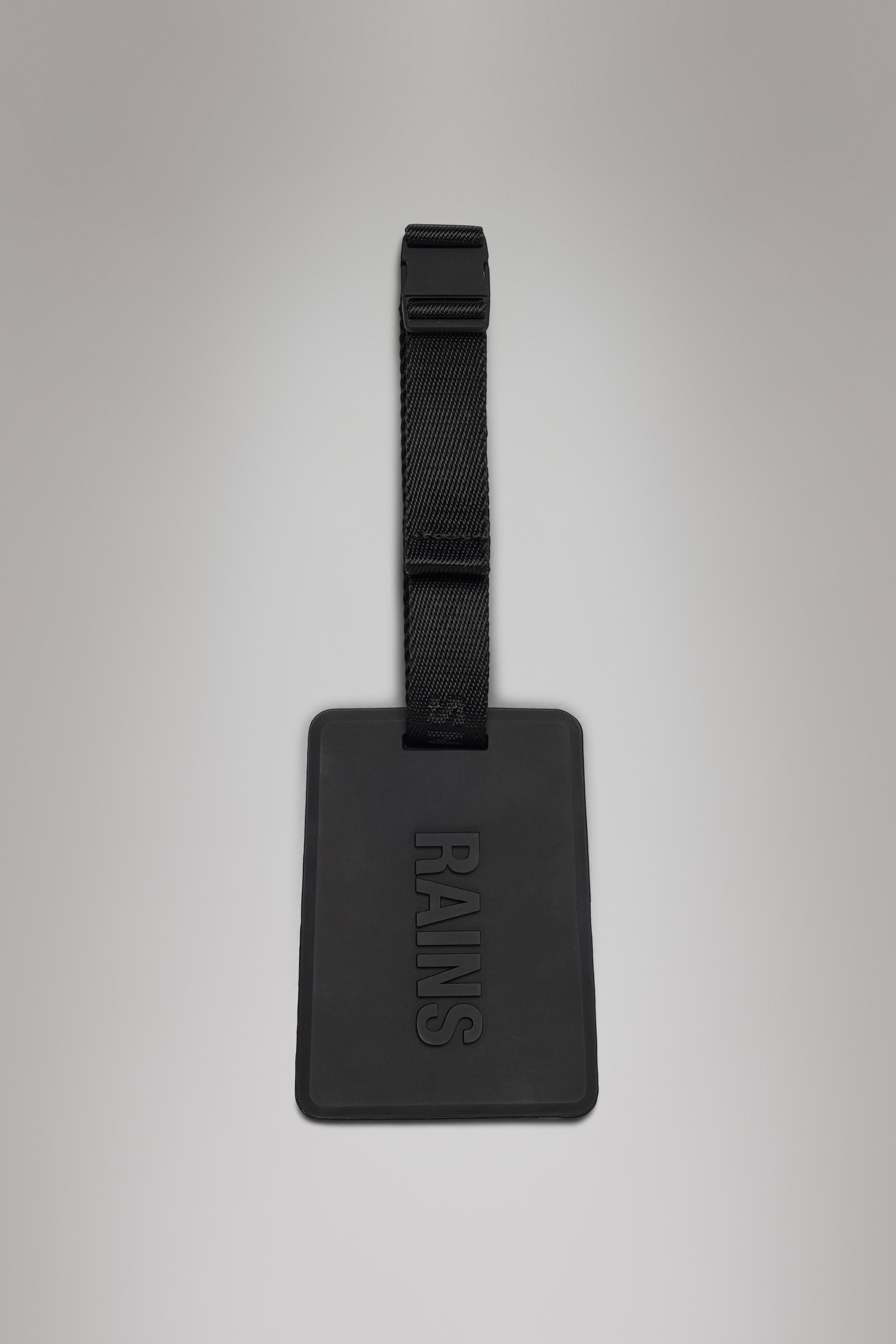 RAINS Travel Tag Black Name Tag