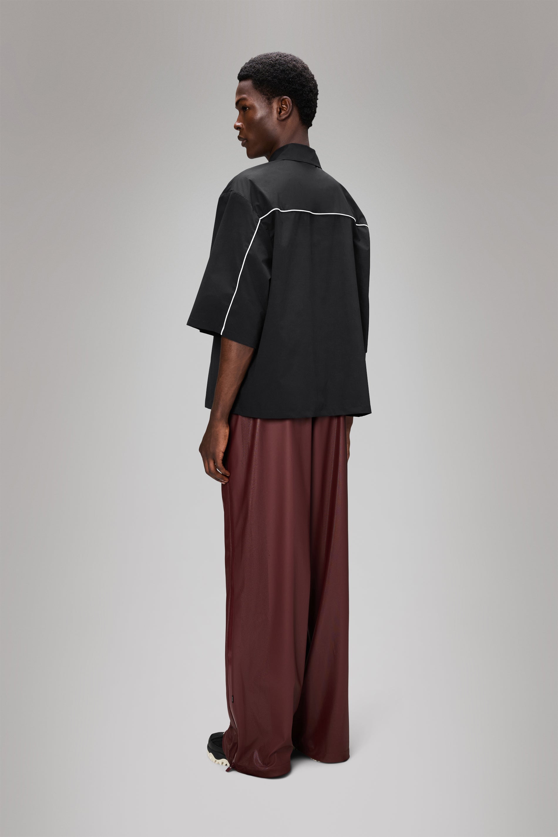 RAINS Rains x Umbro Drill Overshirt Black Short Sleeve