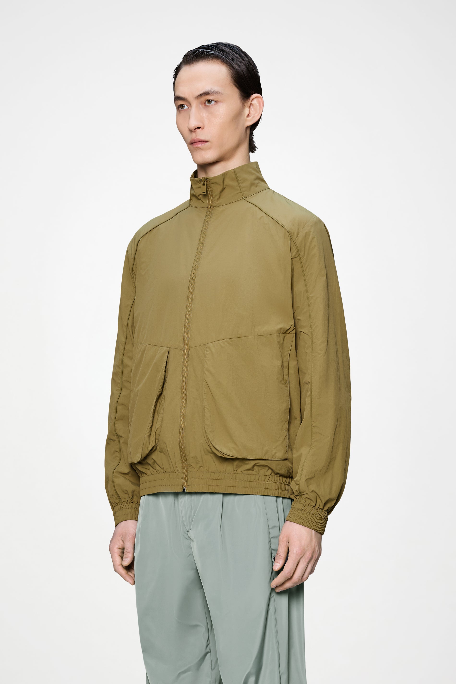 RAINS Cooldown Pocket Track Top Fawn Jacket