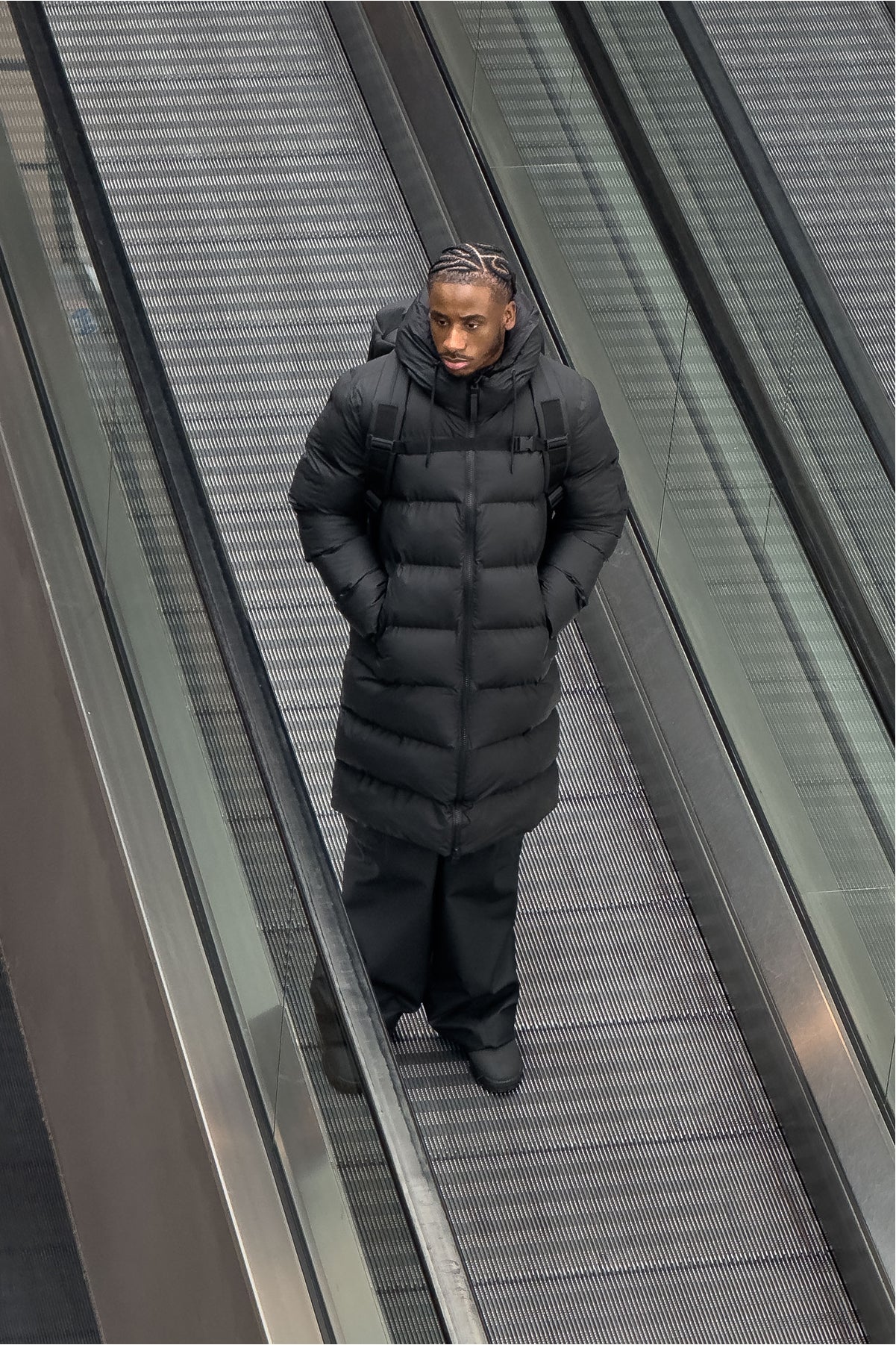 RAINS Alta Longer Puffer Jacket Black Jacket