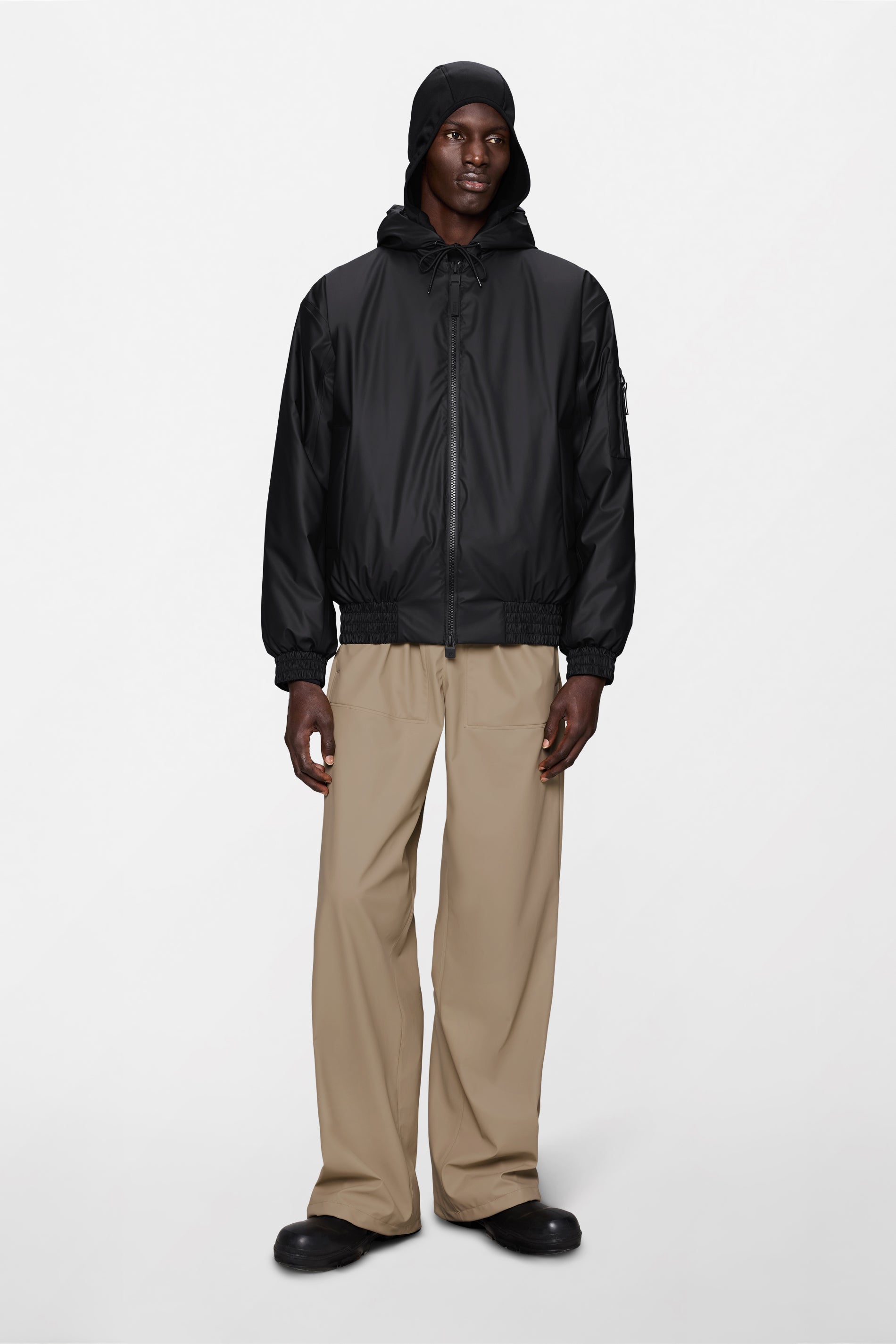 RAINS Lohja Insulated Bomber Jacket Black Jacket