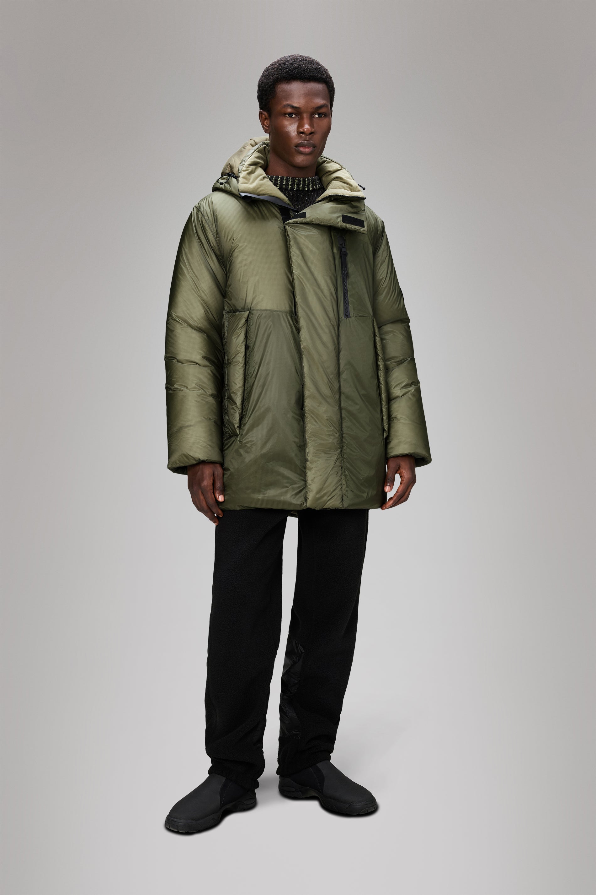 RAINS Torna Insulated Long Jacket Marsh Jacket