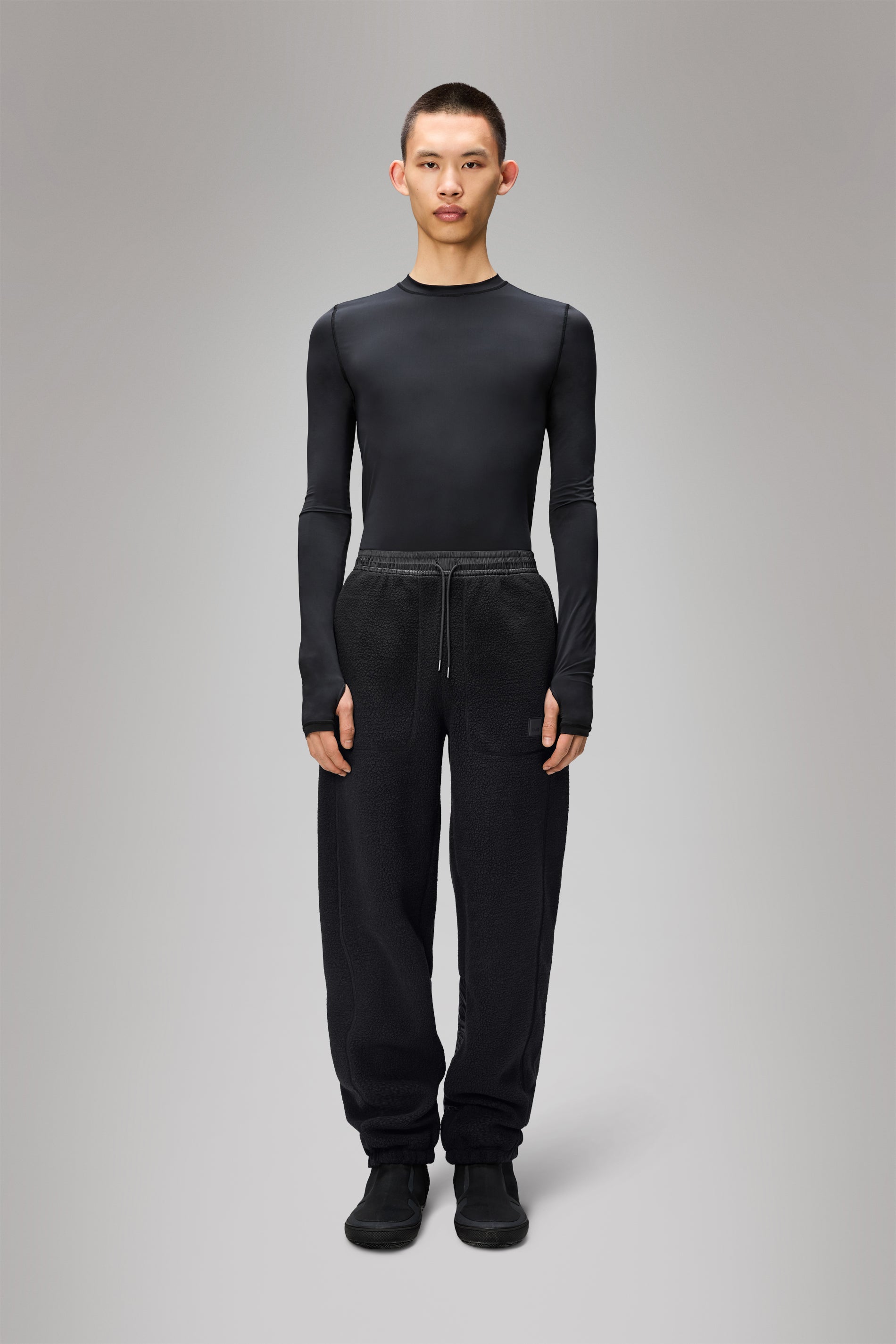 RAINS Yermo Fleece Pants Regular Black Pants