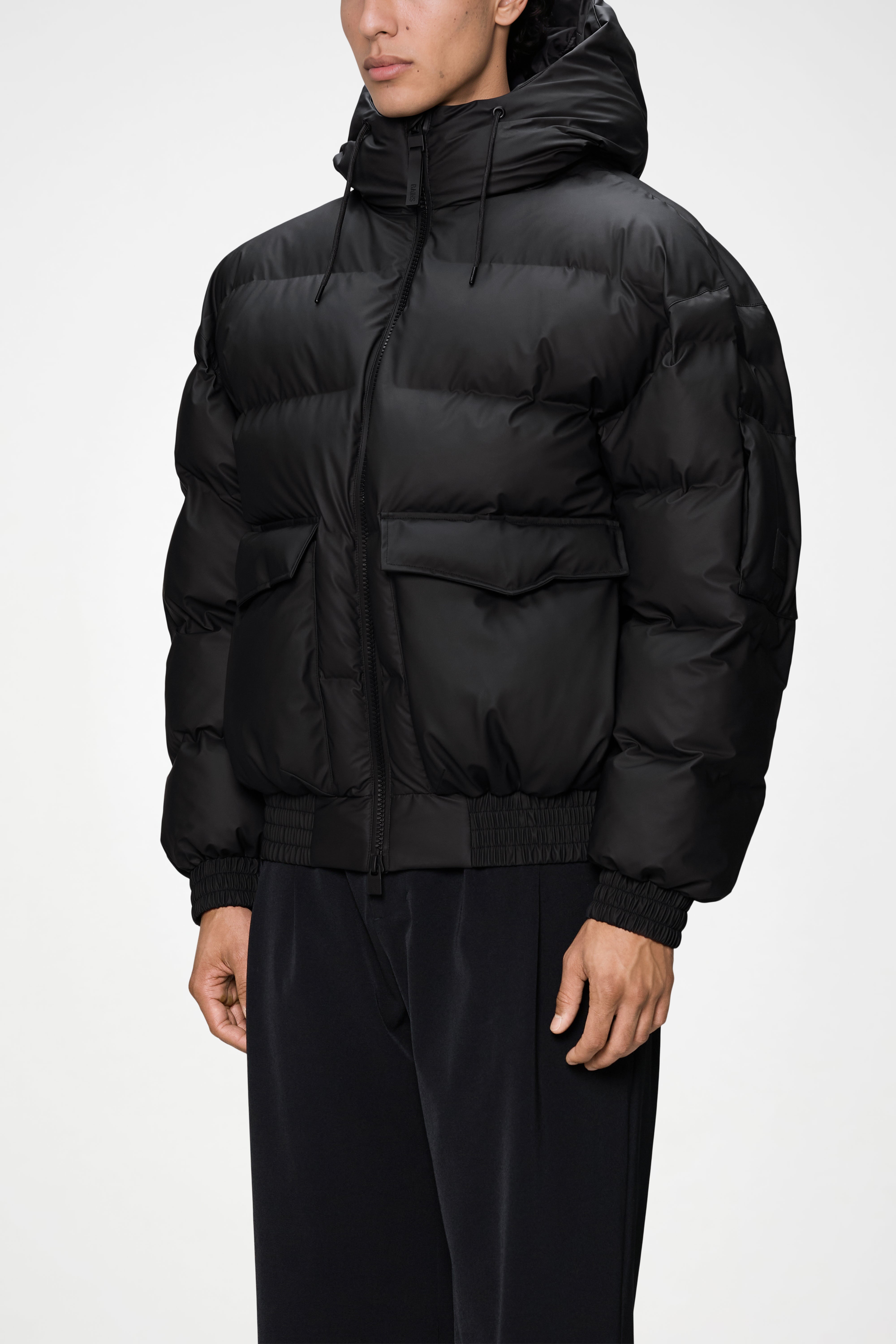 RAINS Alta Bomber Puffer Jacket Black Jacket