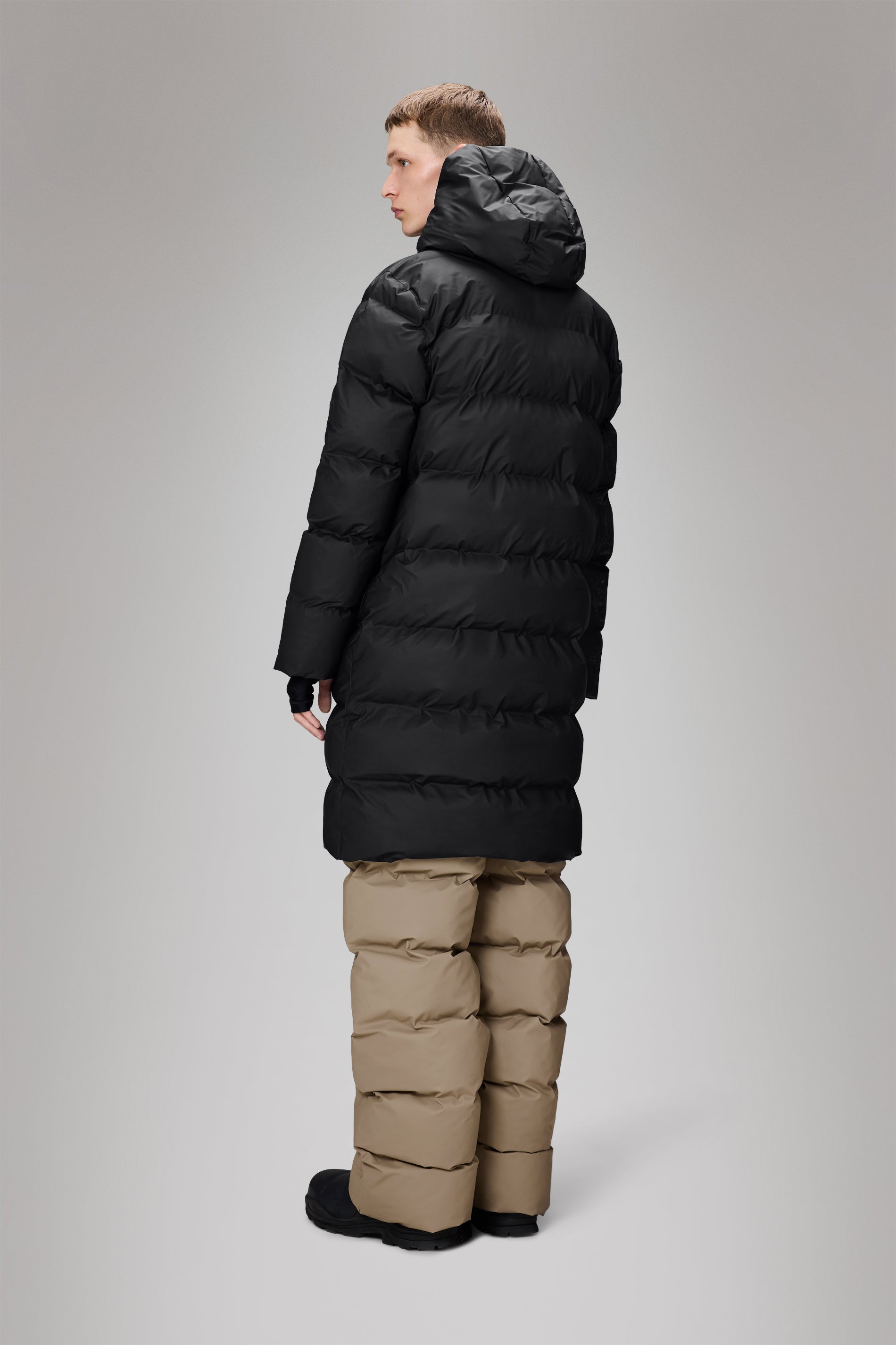 Rains Alta Longer Puffer Jacket Black Jacket