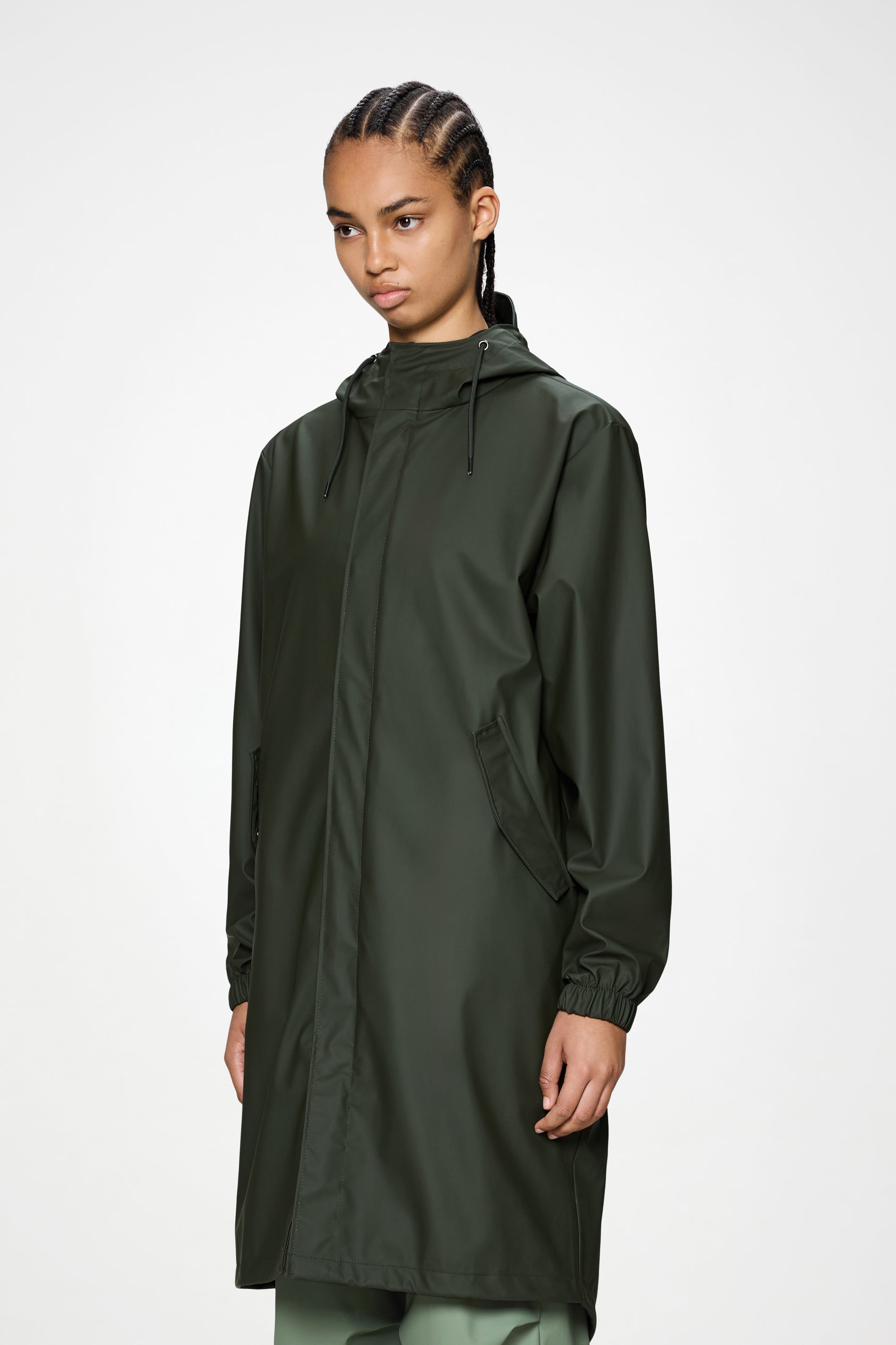 RAINS Fishtail Parka Green Jacket
