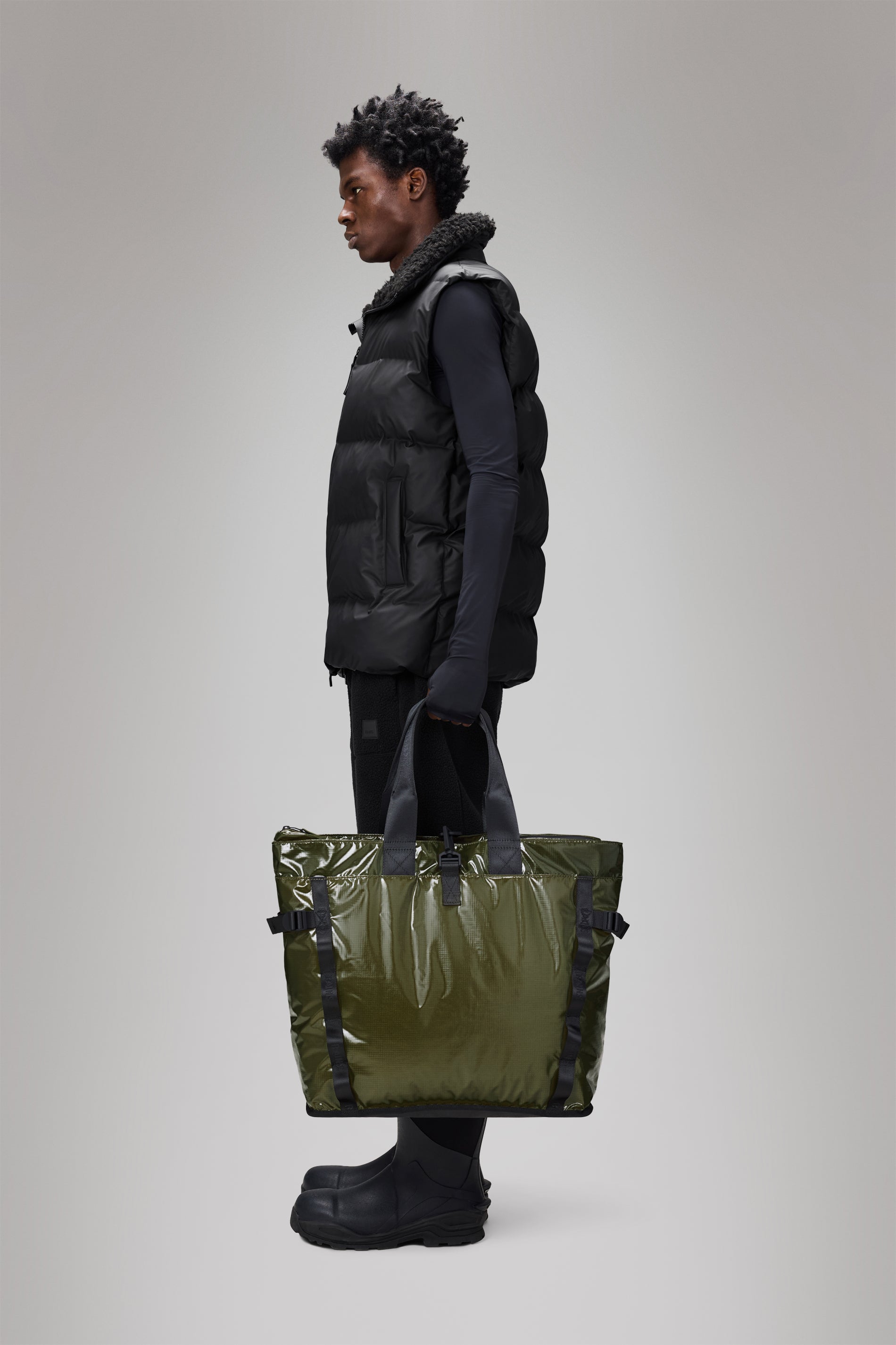 RAINS Sibu Shopper Bag Marsh 43L H42 x D20 x W51.50 cm Tote