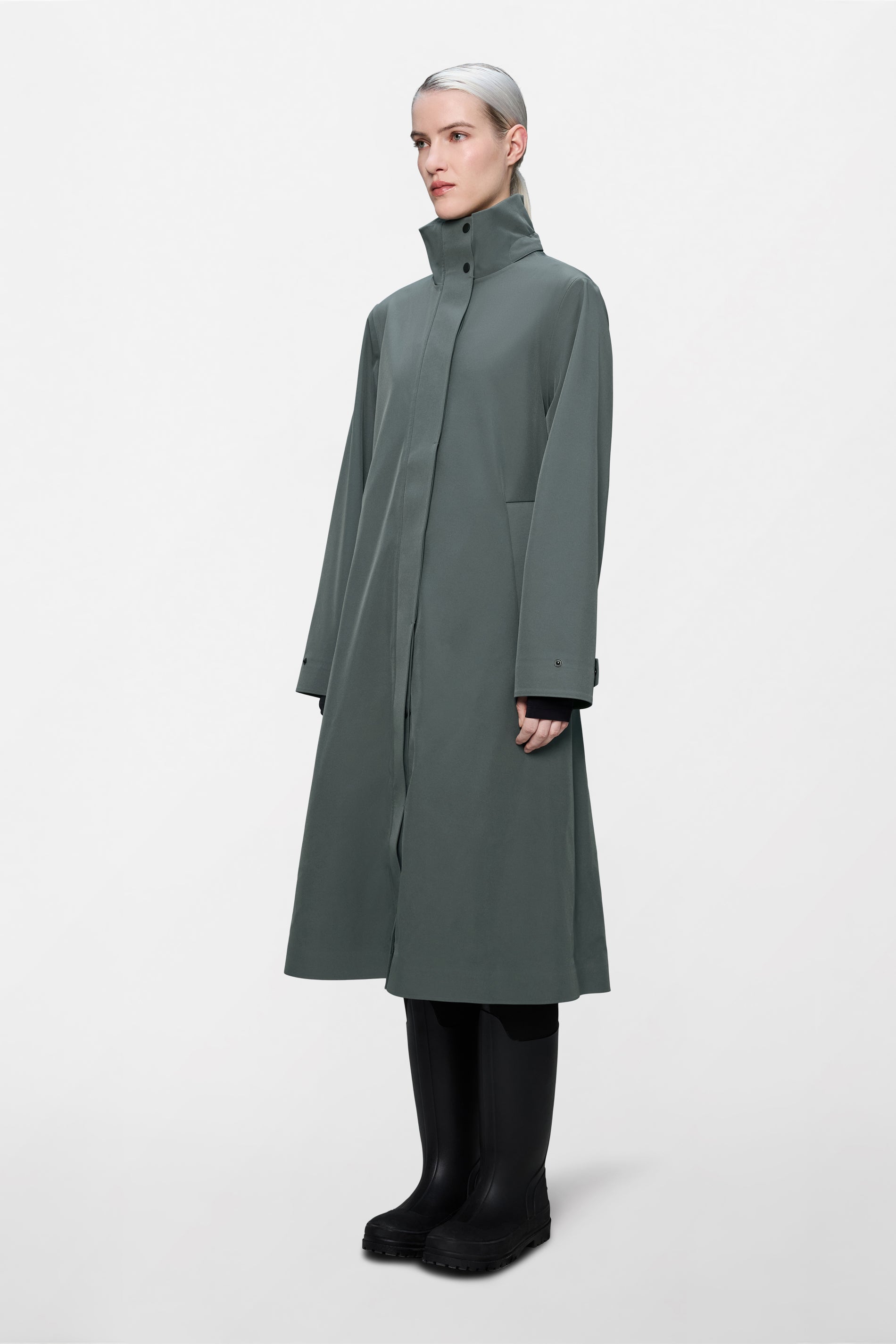 RAINS Suva Softshell A-Line W Jacket Dark Grey Jacket