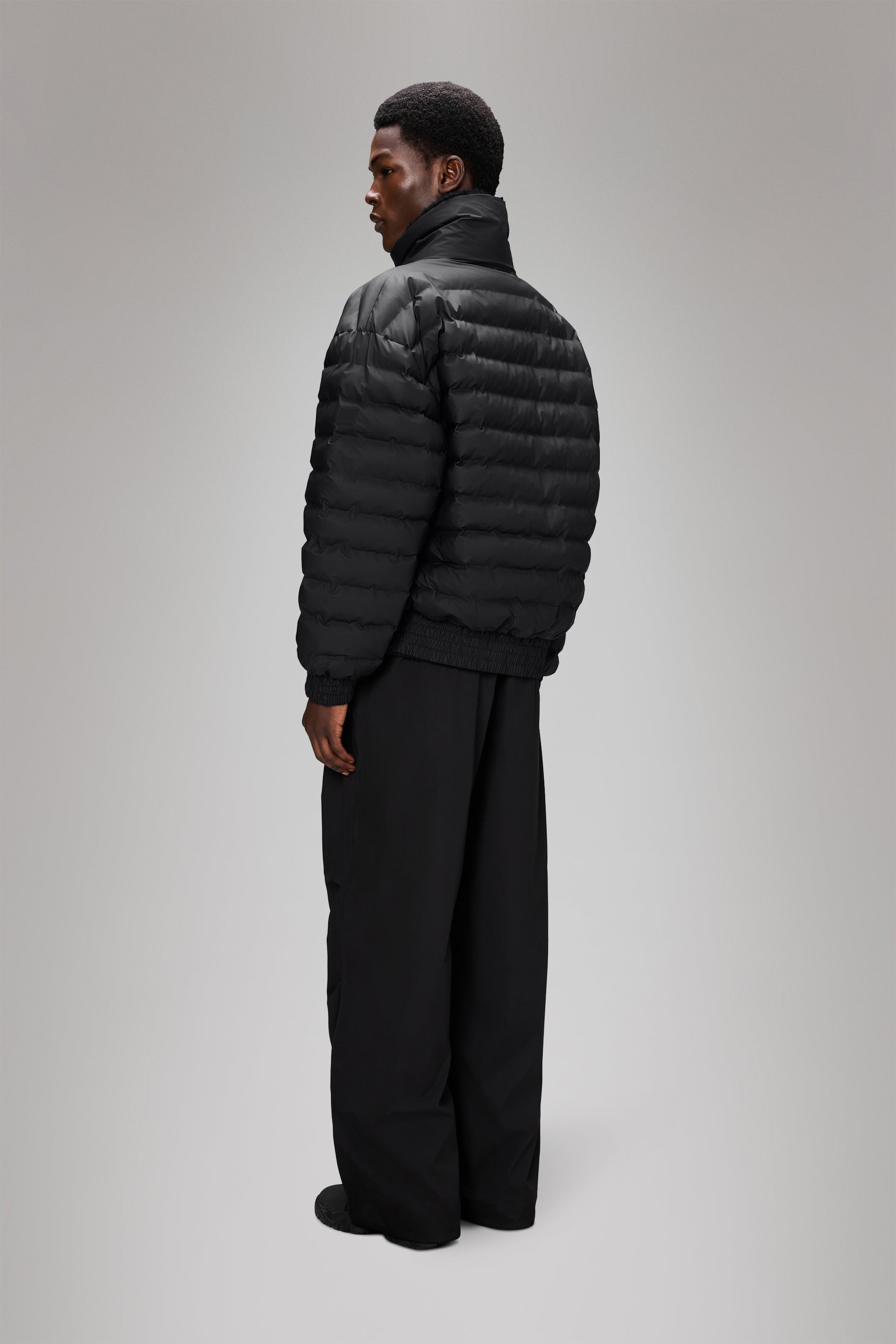 RAINS Lohja Vision Puffer Bomber Jacket Black Jacket