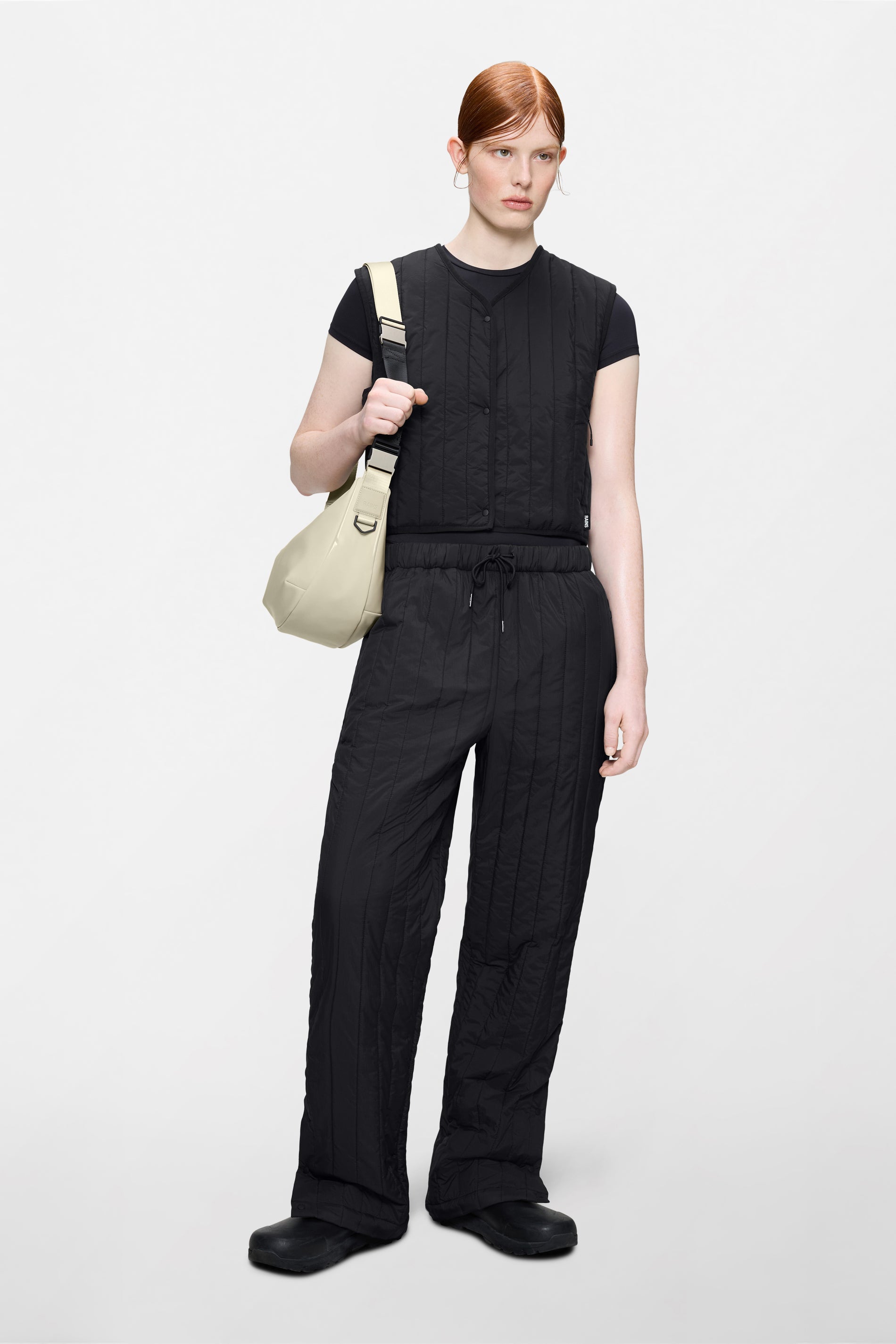 RAINS Banja Short Liner W Vest Black Short Sleeve