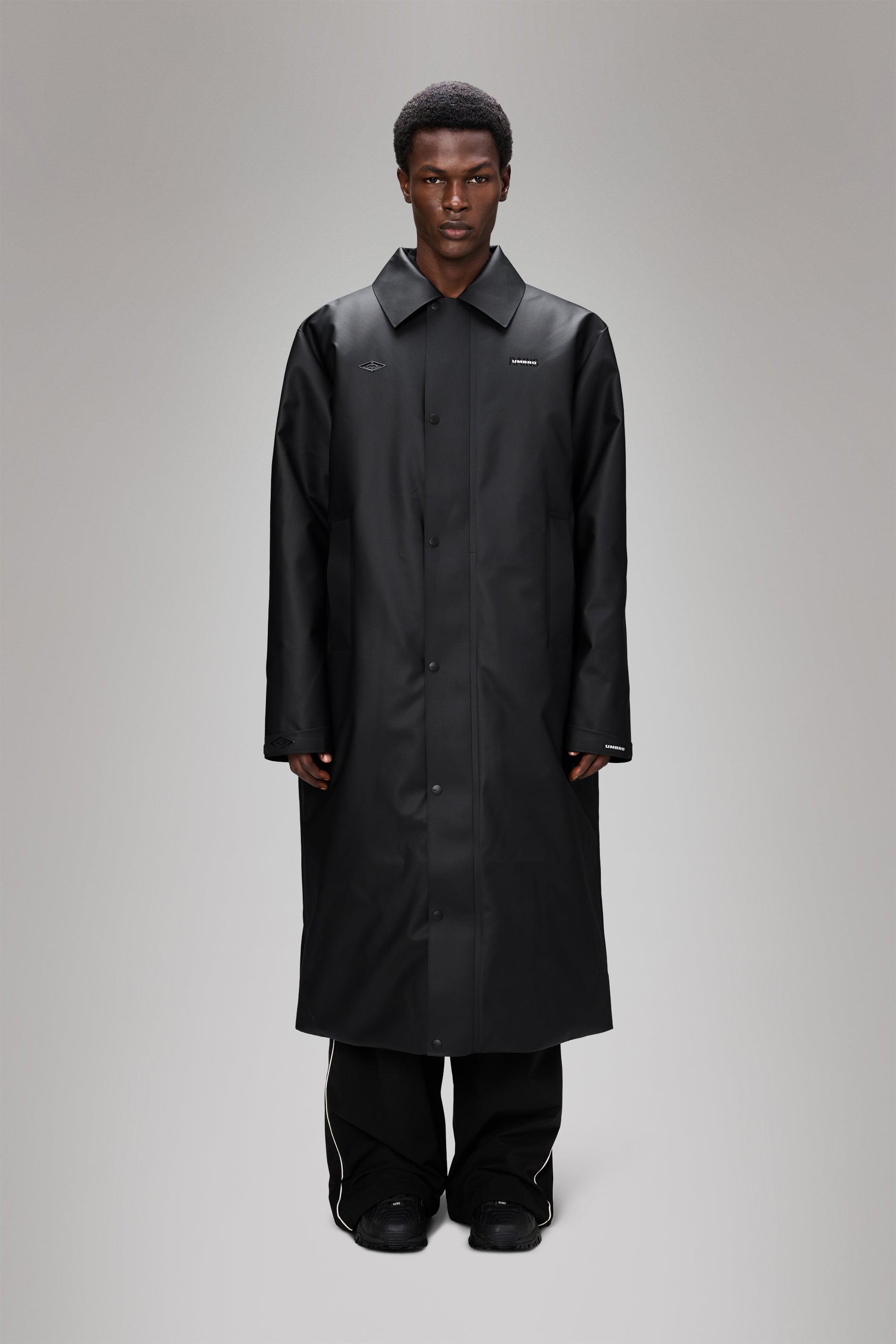 RAINS Rains x Umbro Manager Coat Black