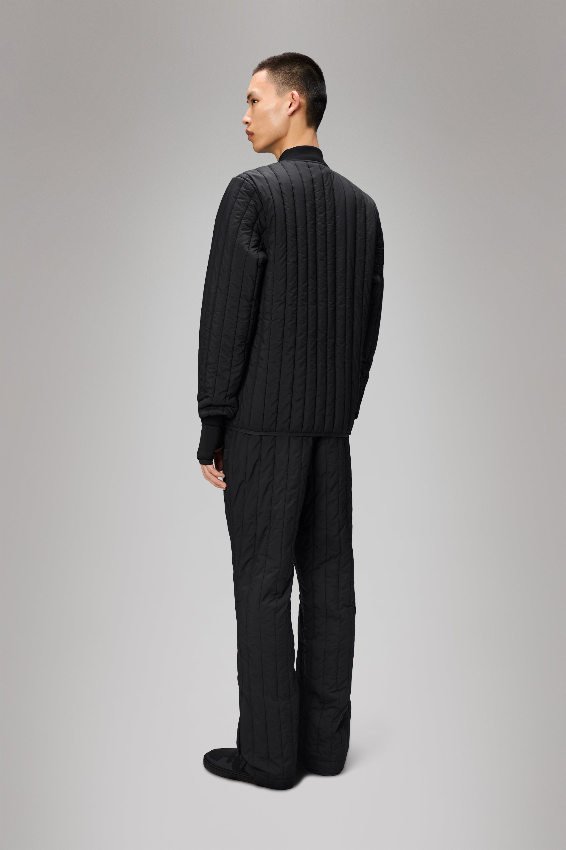 RAINS Banja Liner Bomber Jacket Black Jacket