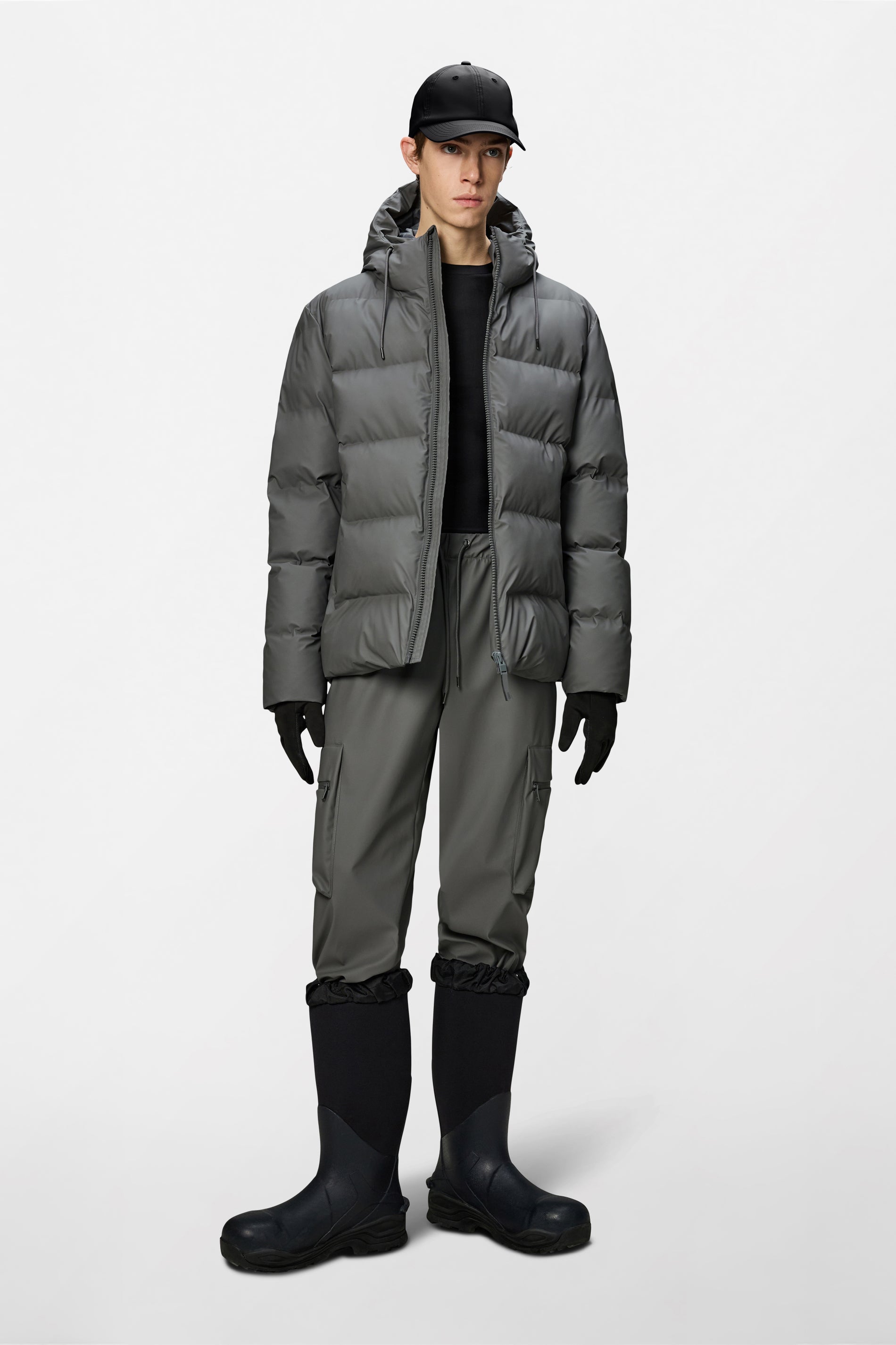 RAINS Alta Puffer Jacket Grey Jacket