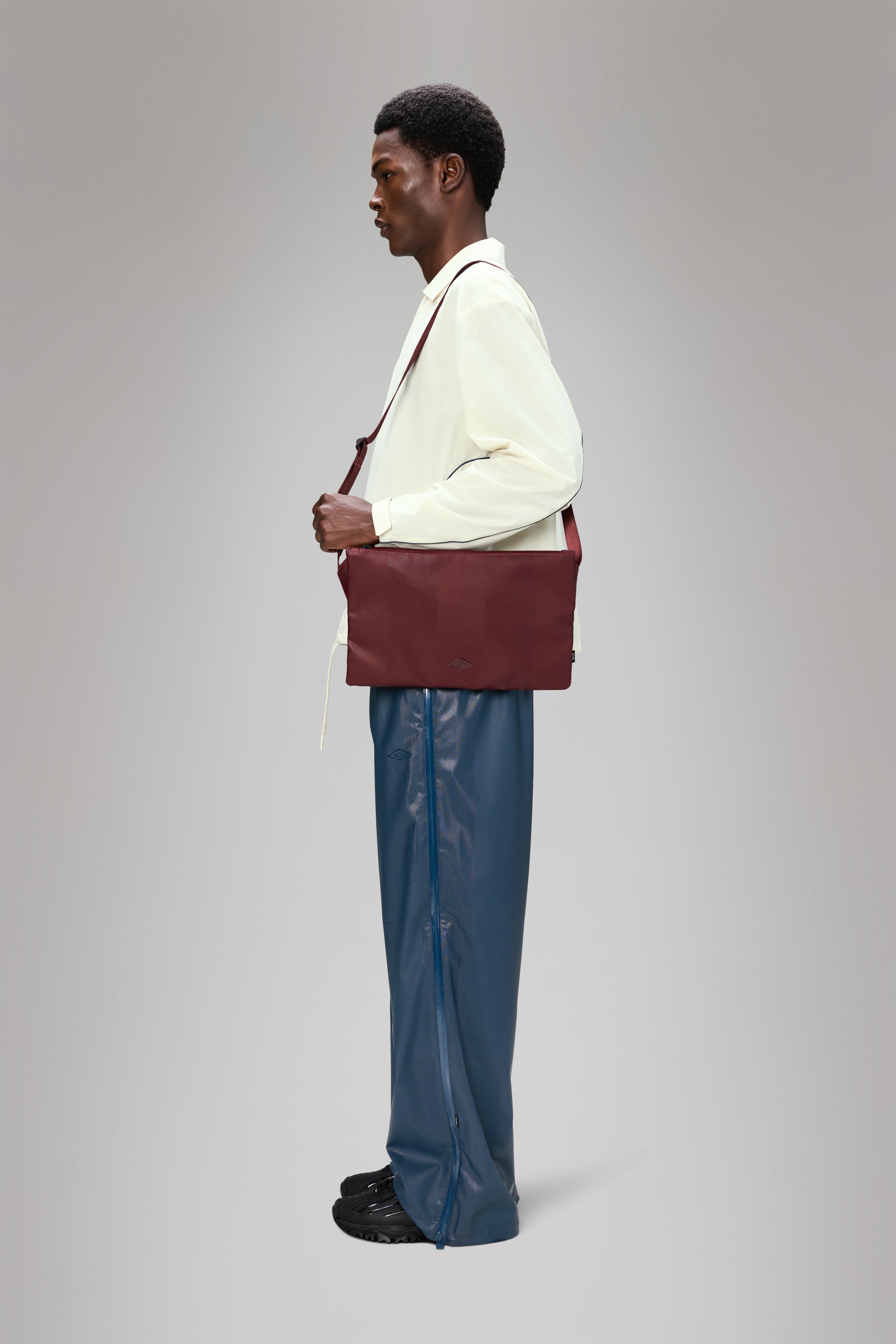RAINS Rains x Umbro Transfer Musette Bag Maroon Red Crossbody