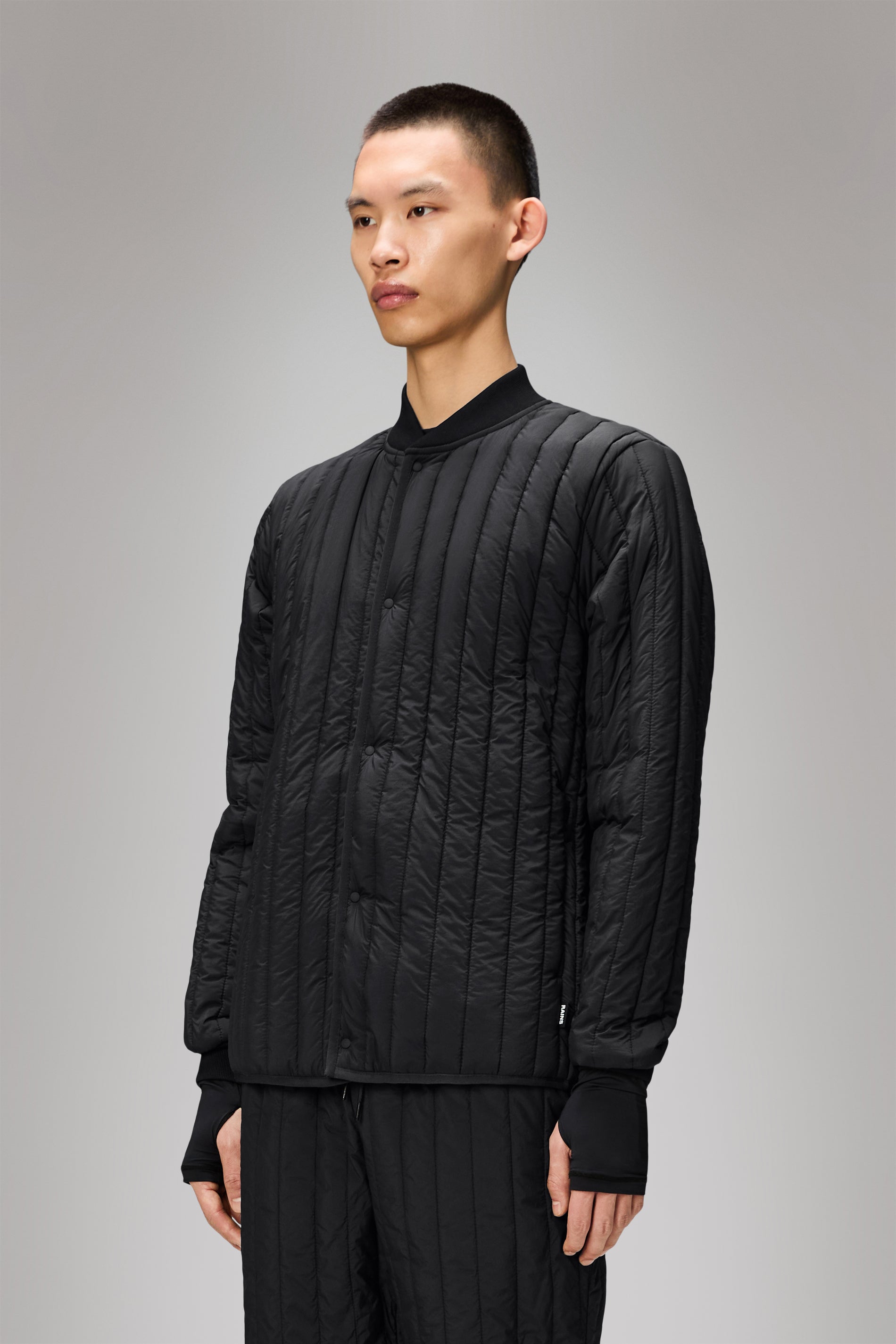 RAINS Banja Liner Bomber Jacket Black Jacket