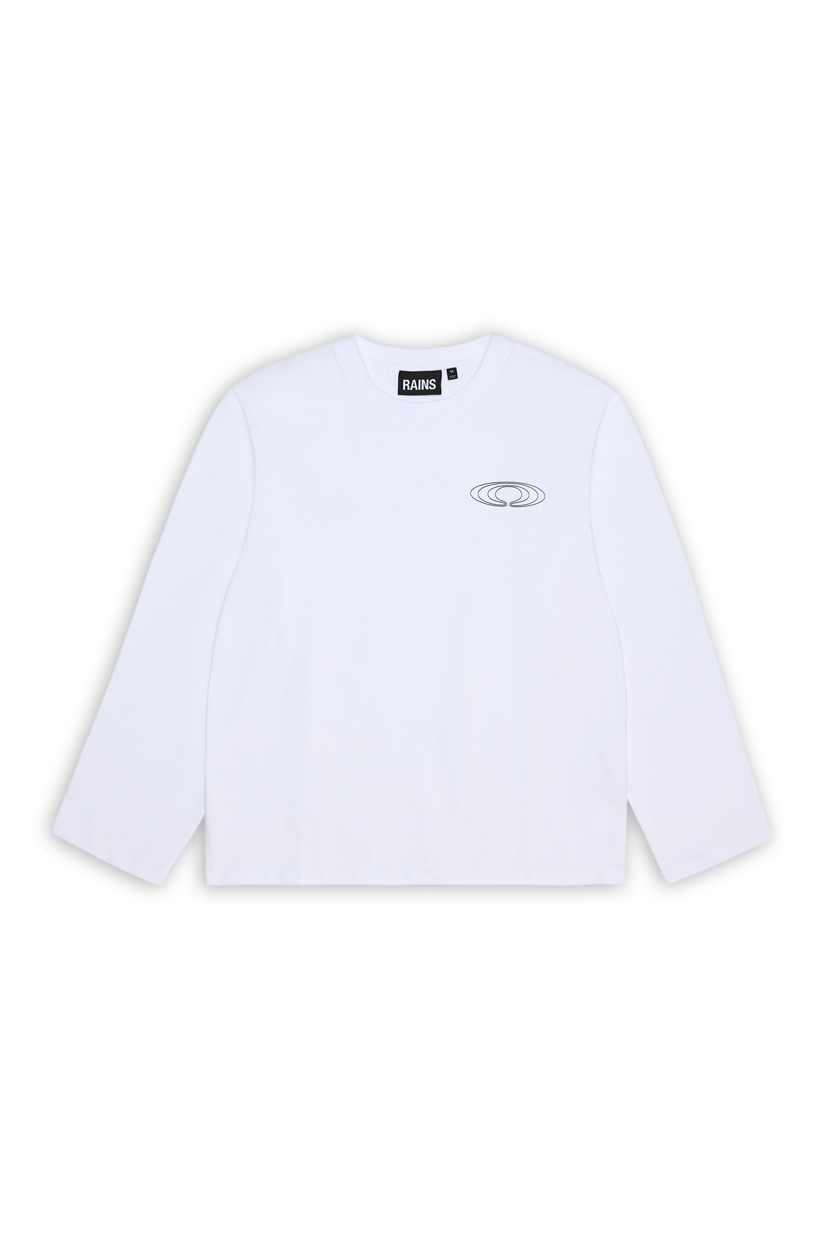 RAINS Classic Long Sleeve T-Shirt White Long Sleeve