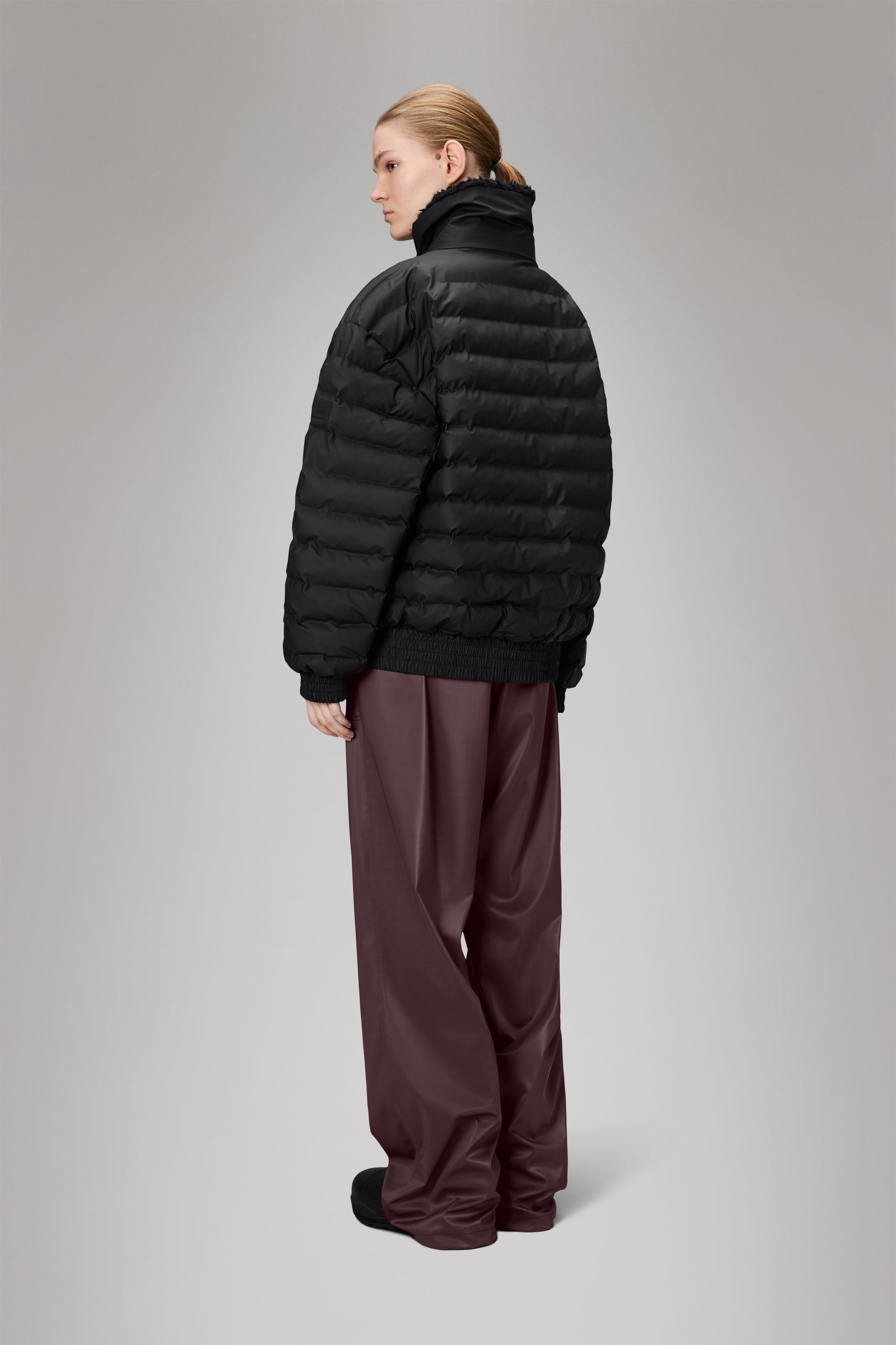 Rains Lohja Vision Puffer Bomber Jacket Black Jacket