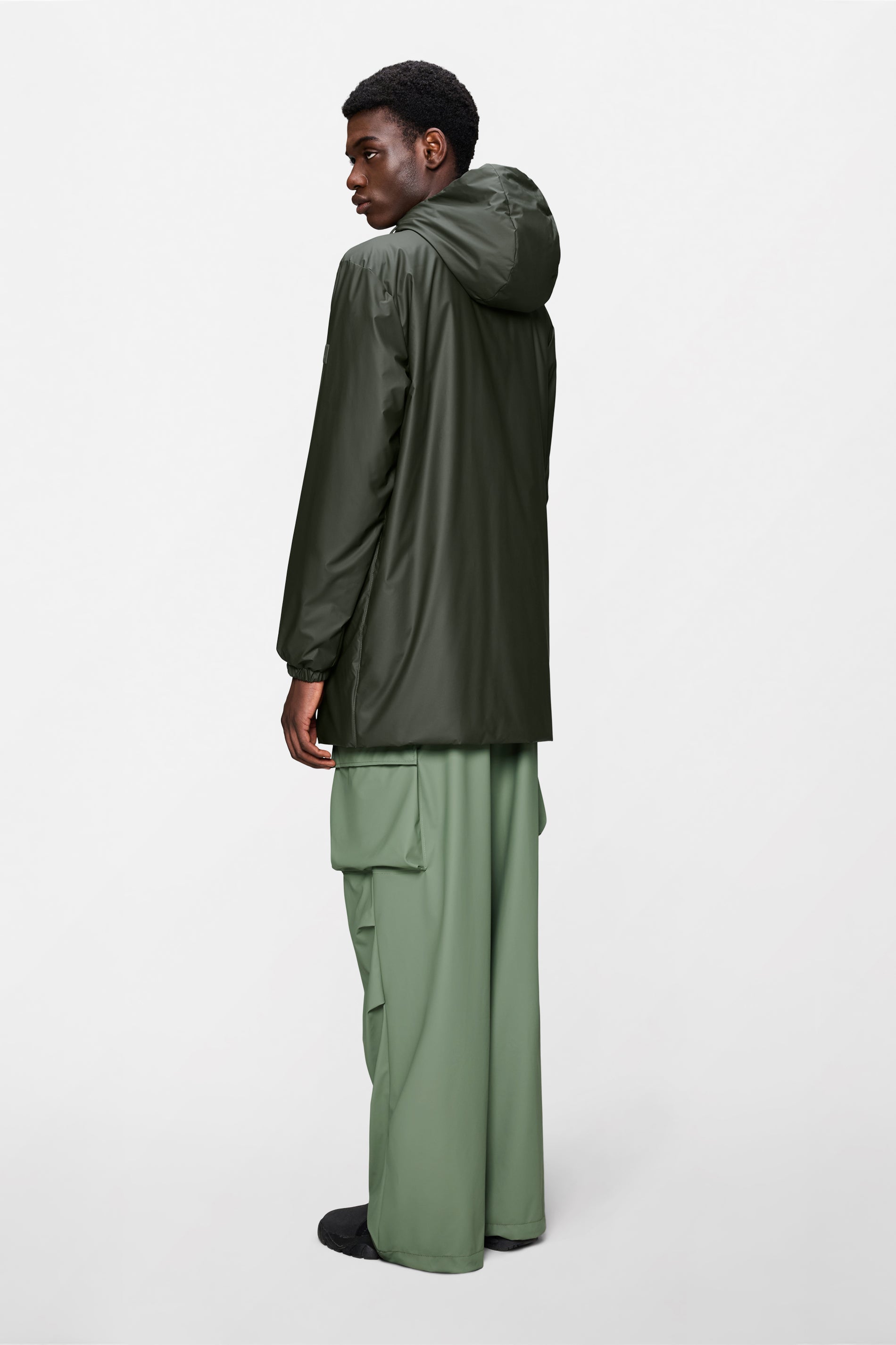 RAINS Lohja Long Insulated Jacket Green Jacket