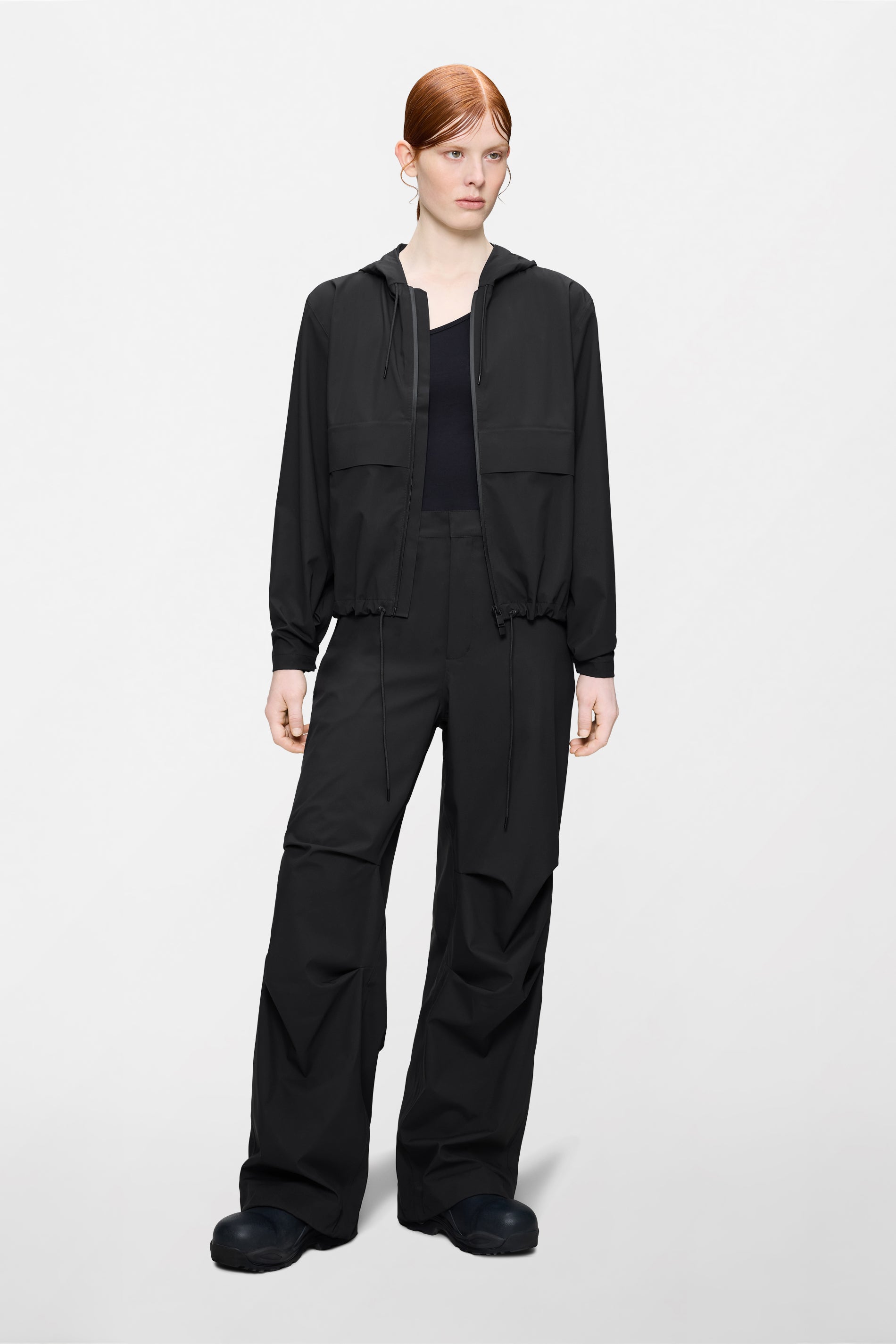 RAINS Suva Hardshell Short String W Jacket Black Jacket