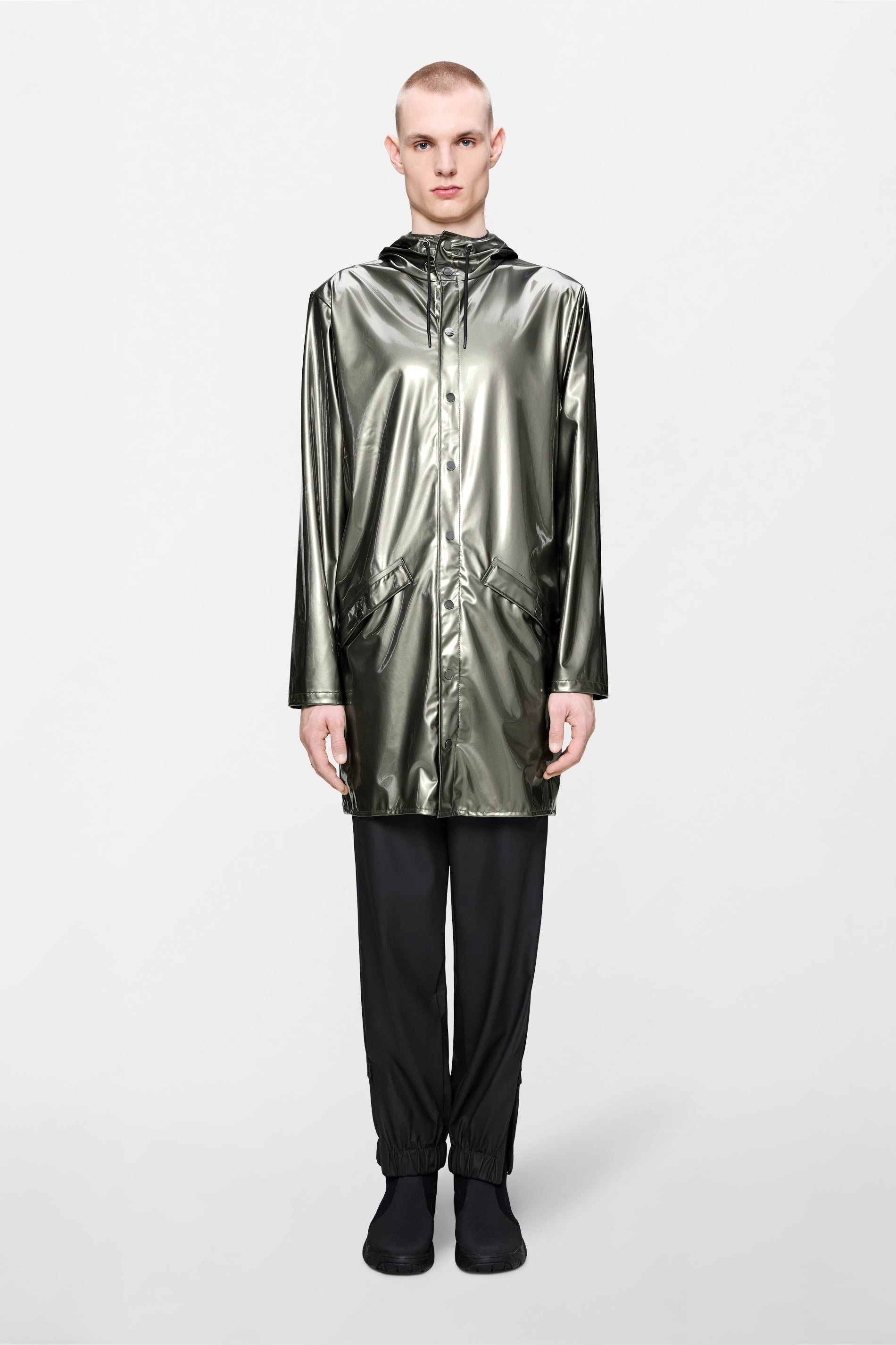 RAINS Long Jacket Raven Jacket