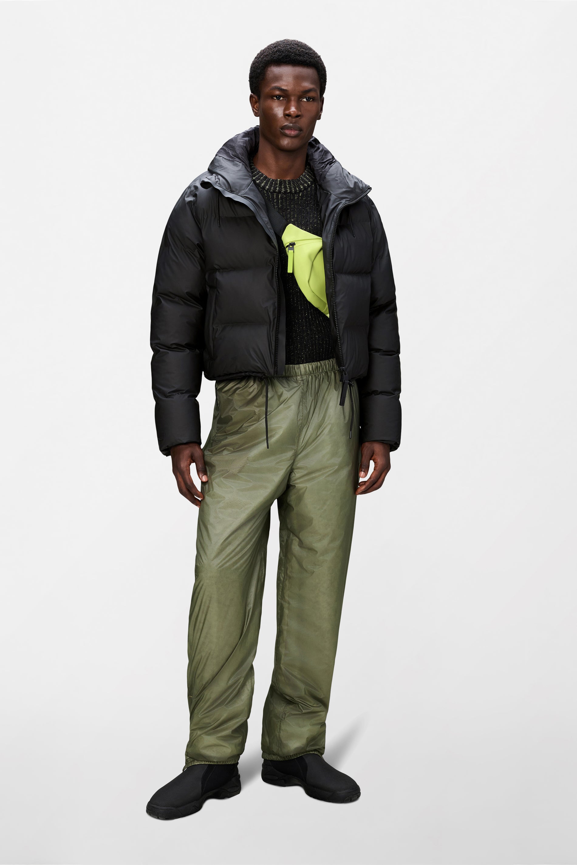 RAINS Alta Short Puffer Jacket Black Jacket