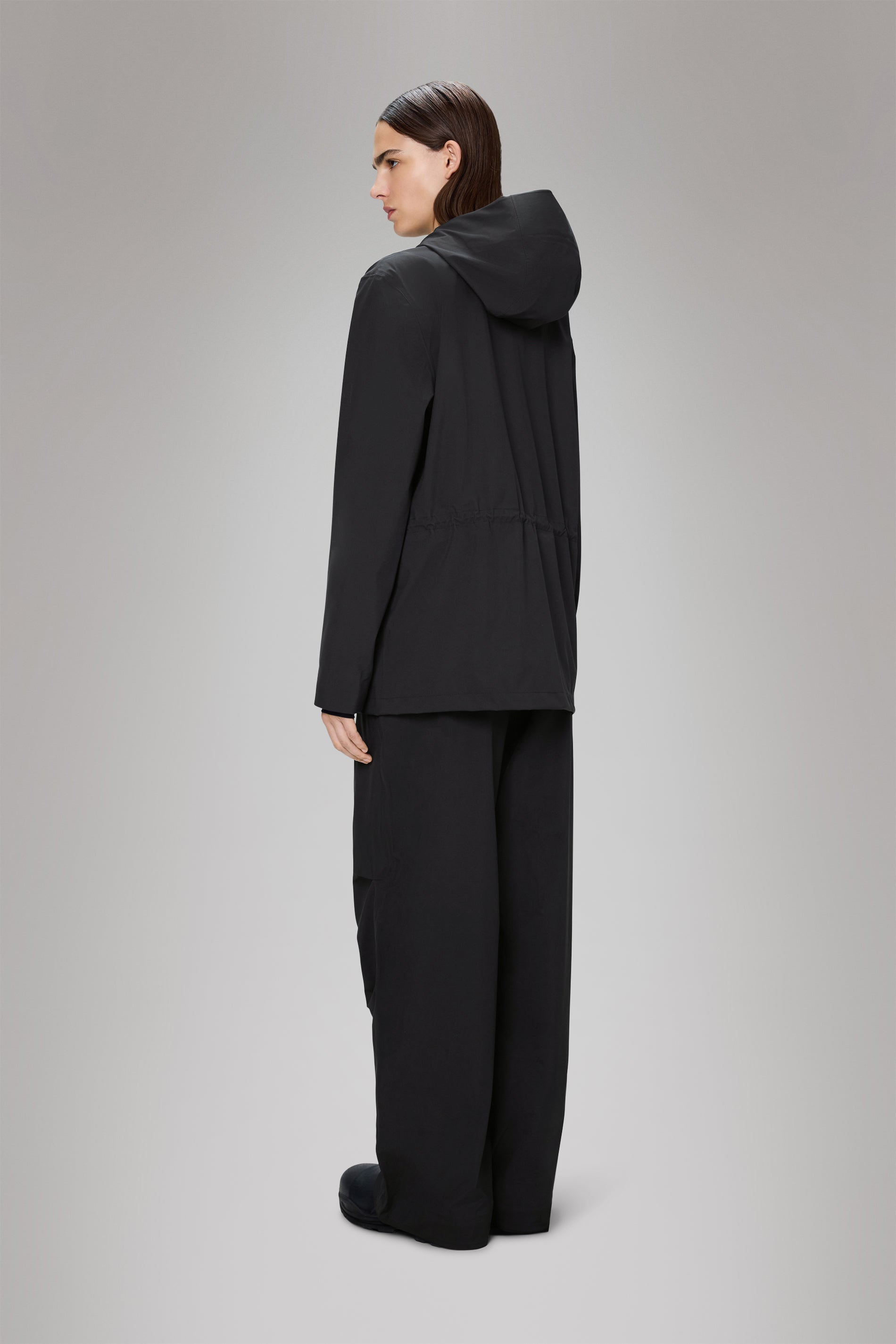 RAINS Suva Hardshell String W Jacket Black Jacket