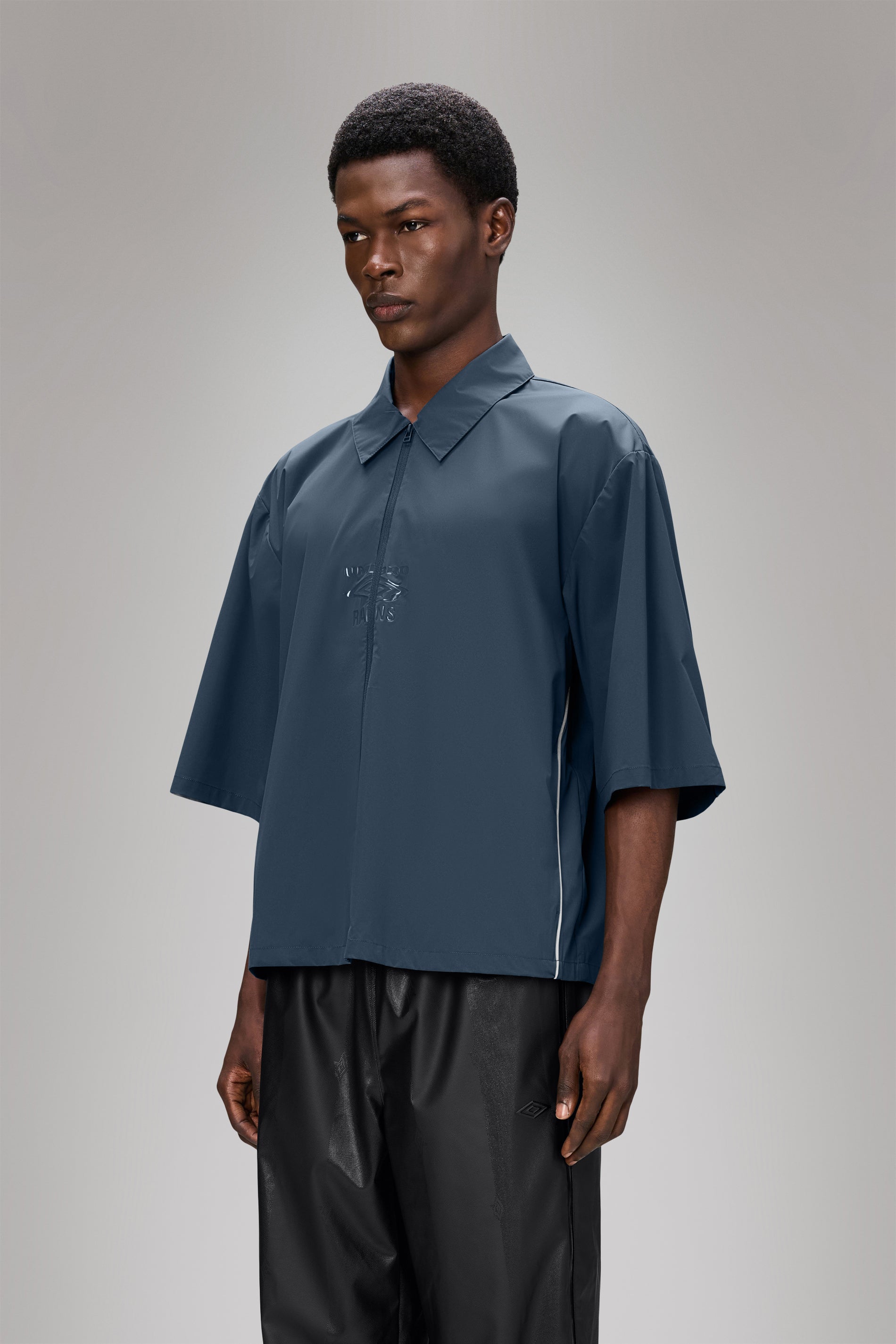 RAINS Rains x Umbro Drill Overshirt Major Blue Short Sleeve