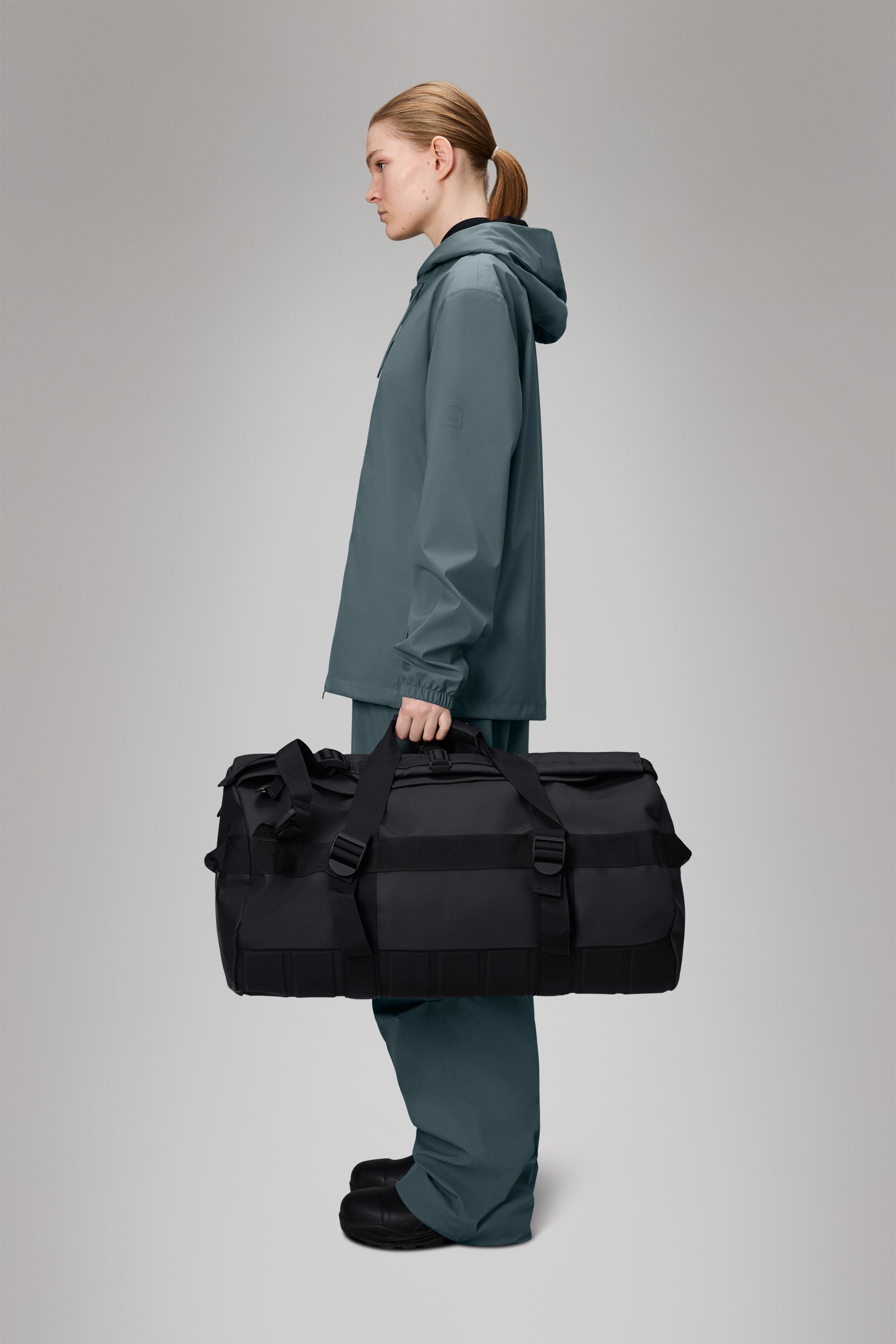 RAINS Texel Duffel Bag Black Duffel