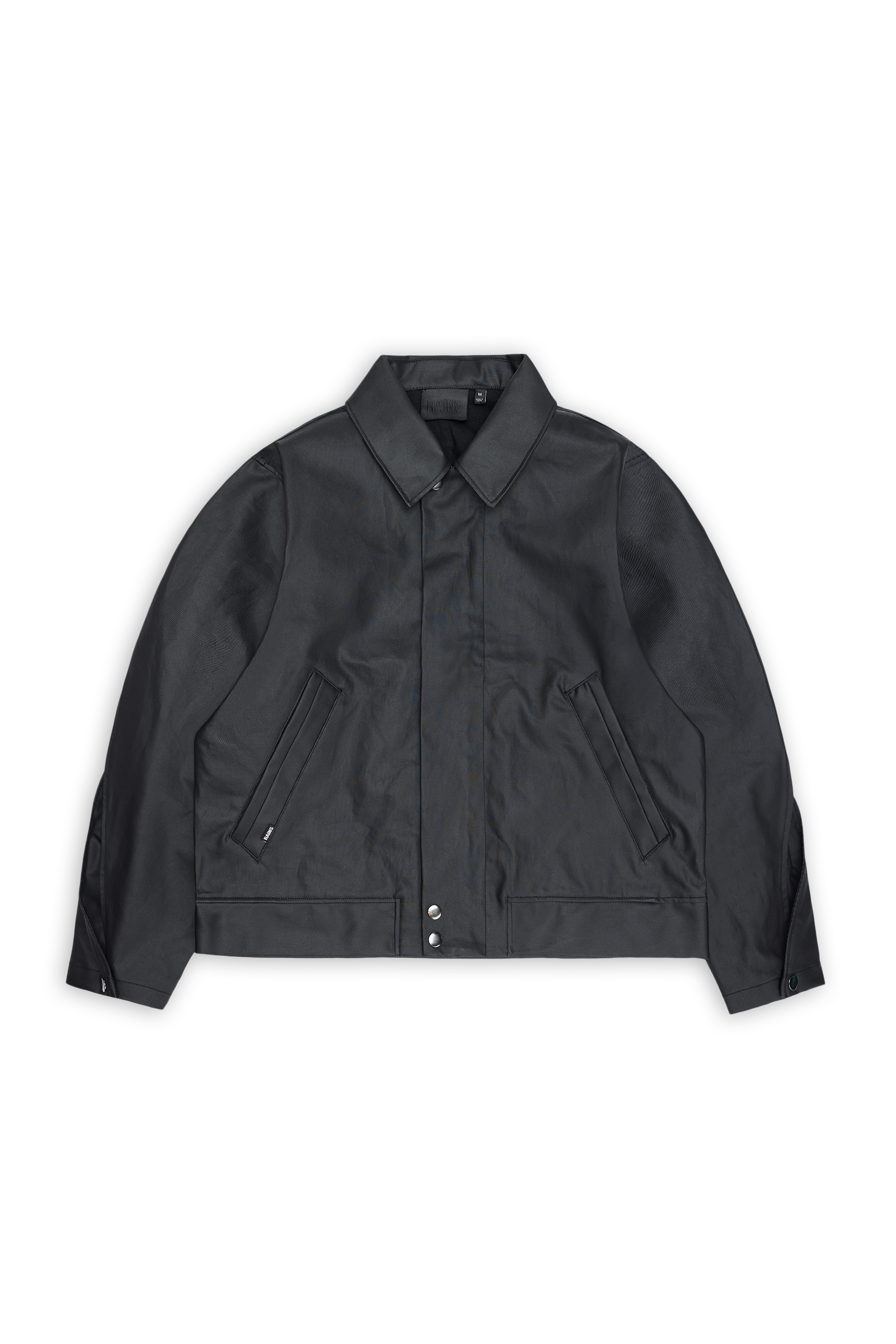 RAINS Heavy Woven Overshirt Black Long Sleeve