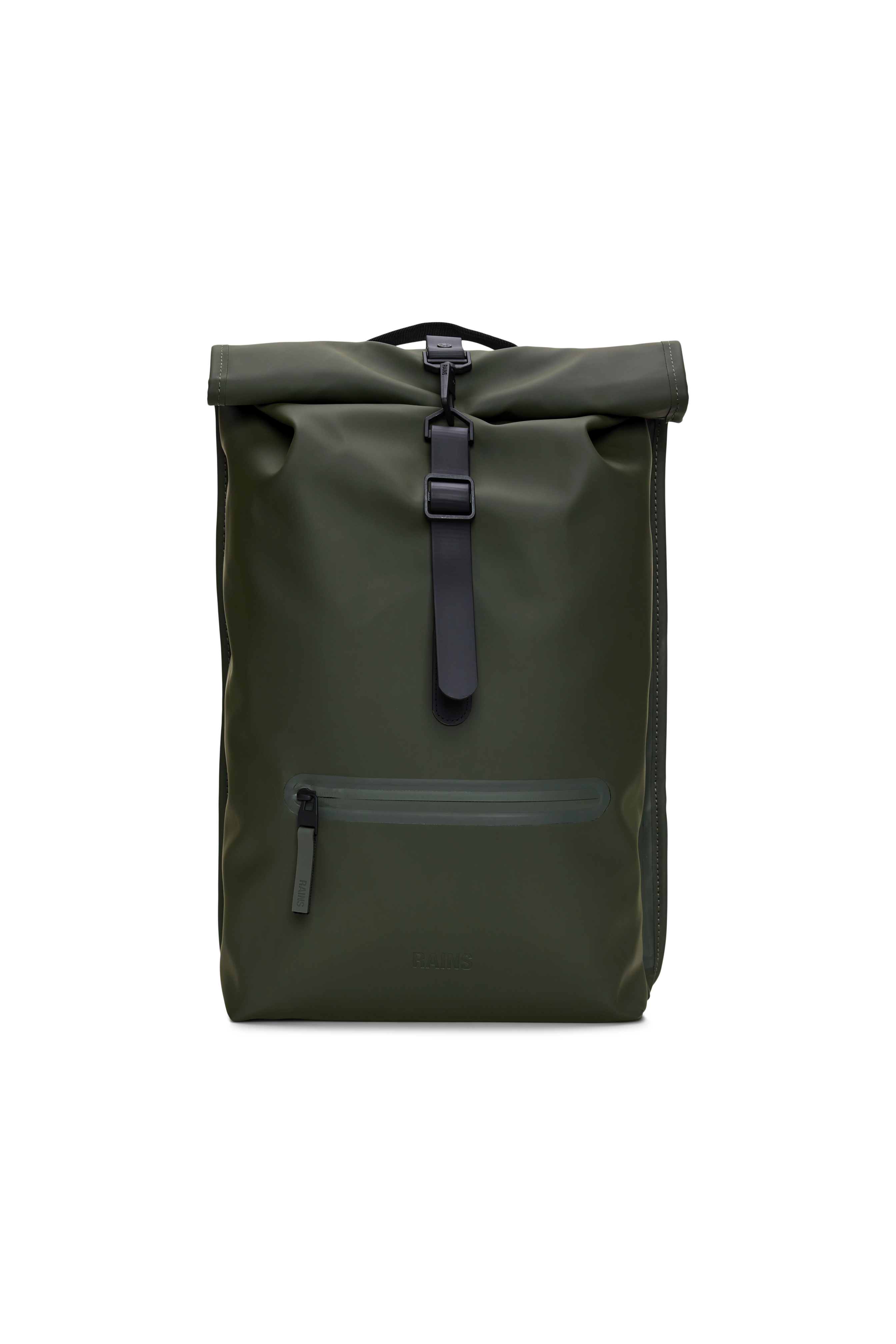 RAINS Rolltop Rucksack Green 17L H60 x D11 x W32 cm Backpack