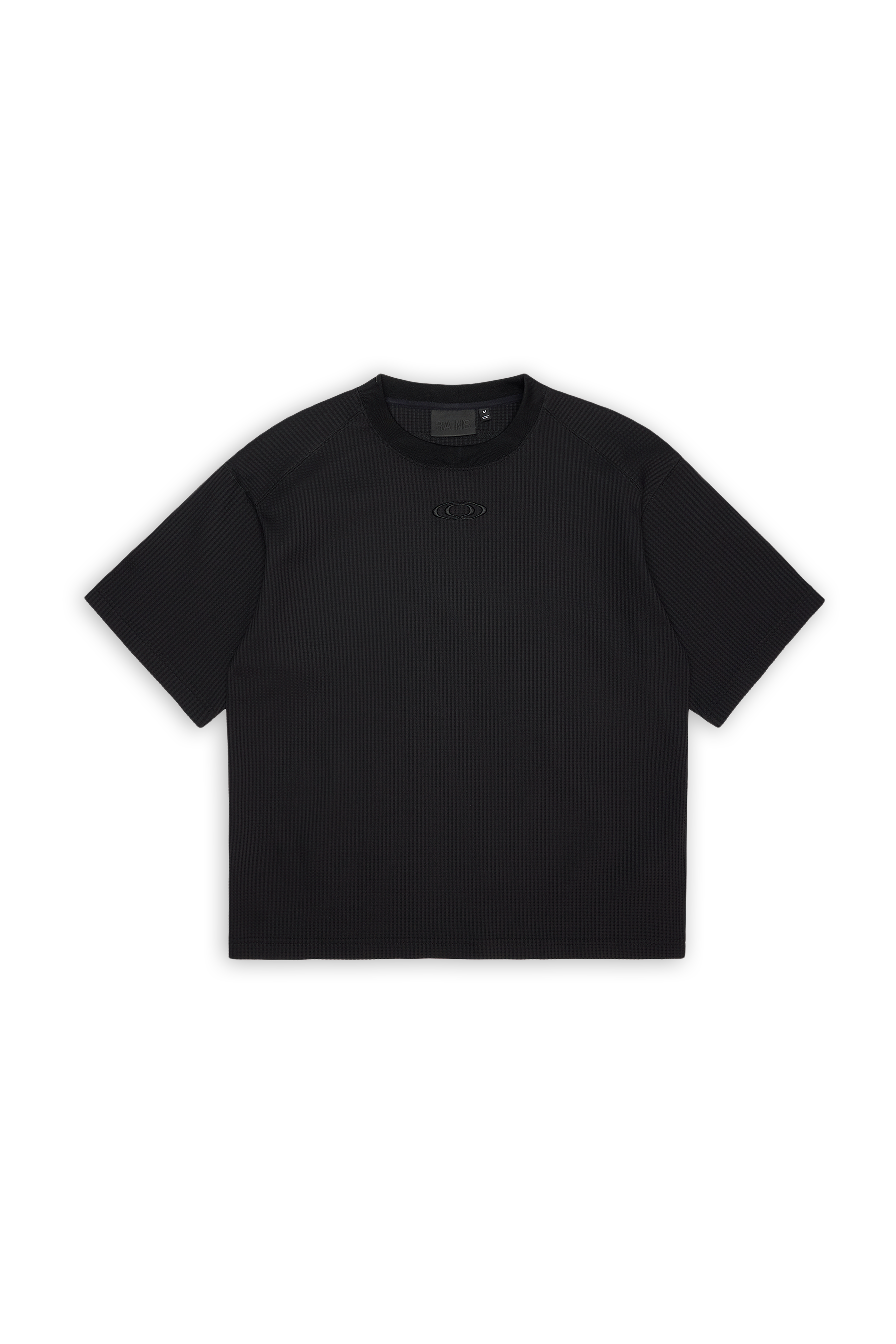 RAINS Waffle T-shirt Splash Black Short Sleeve