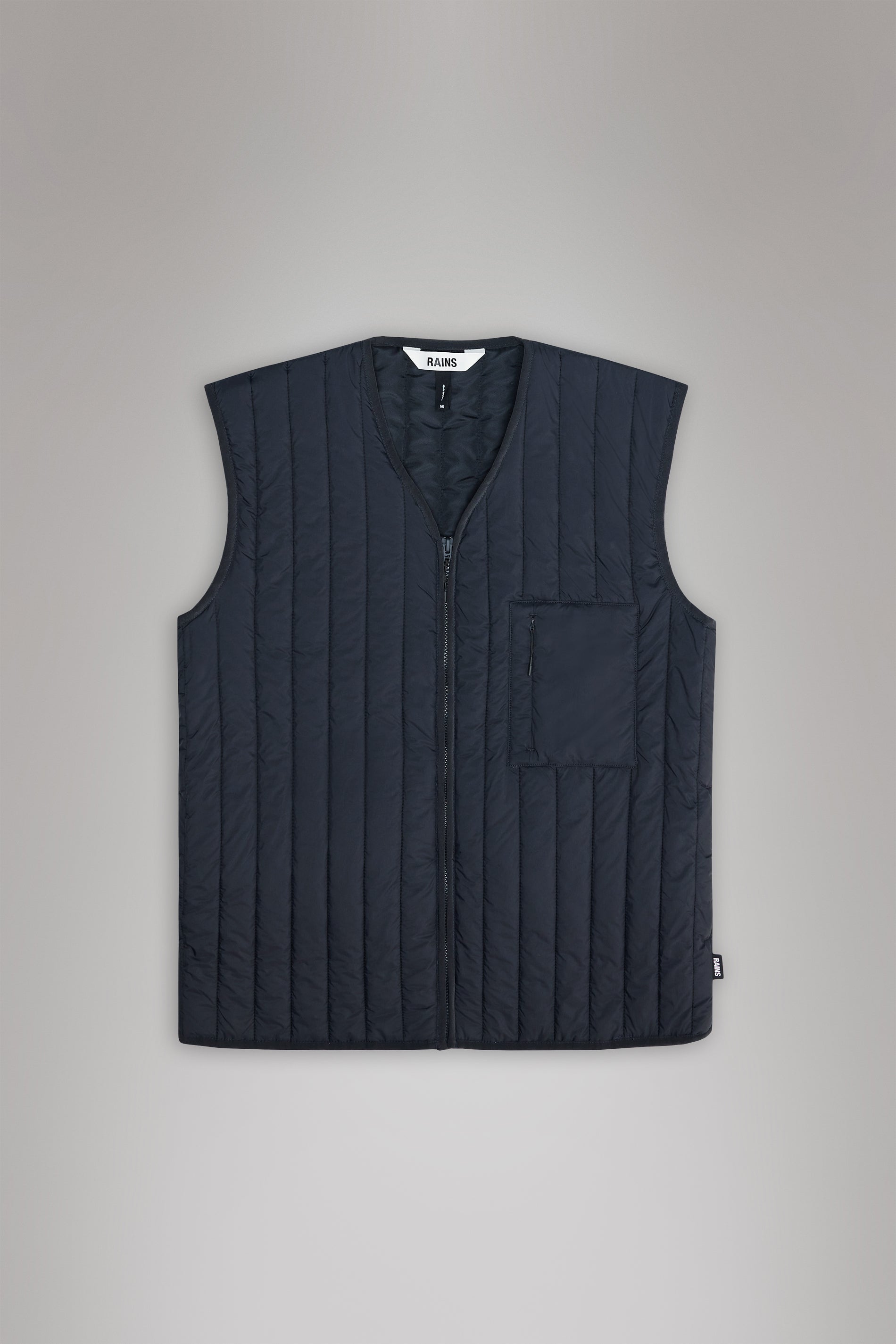 RAINS Banja Liner Vest Navy Short Sleeve