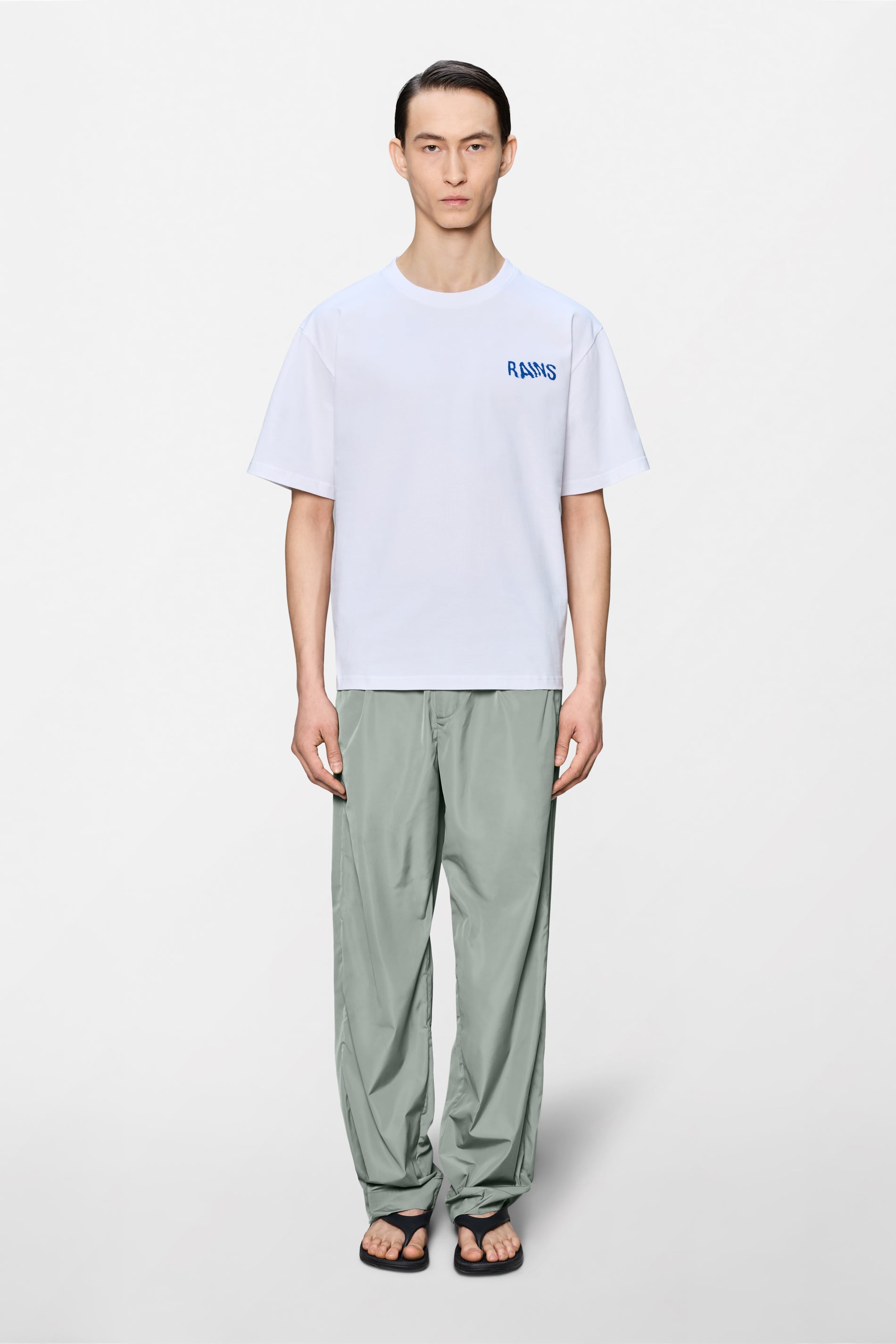 RAINS Classic T-shirt Ripple White Short Sleeve