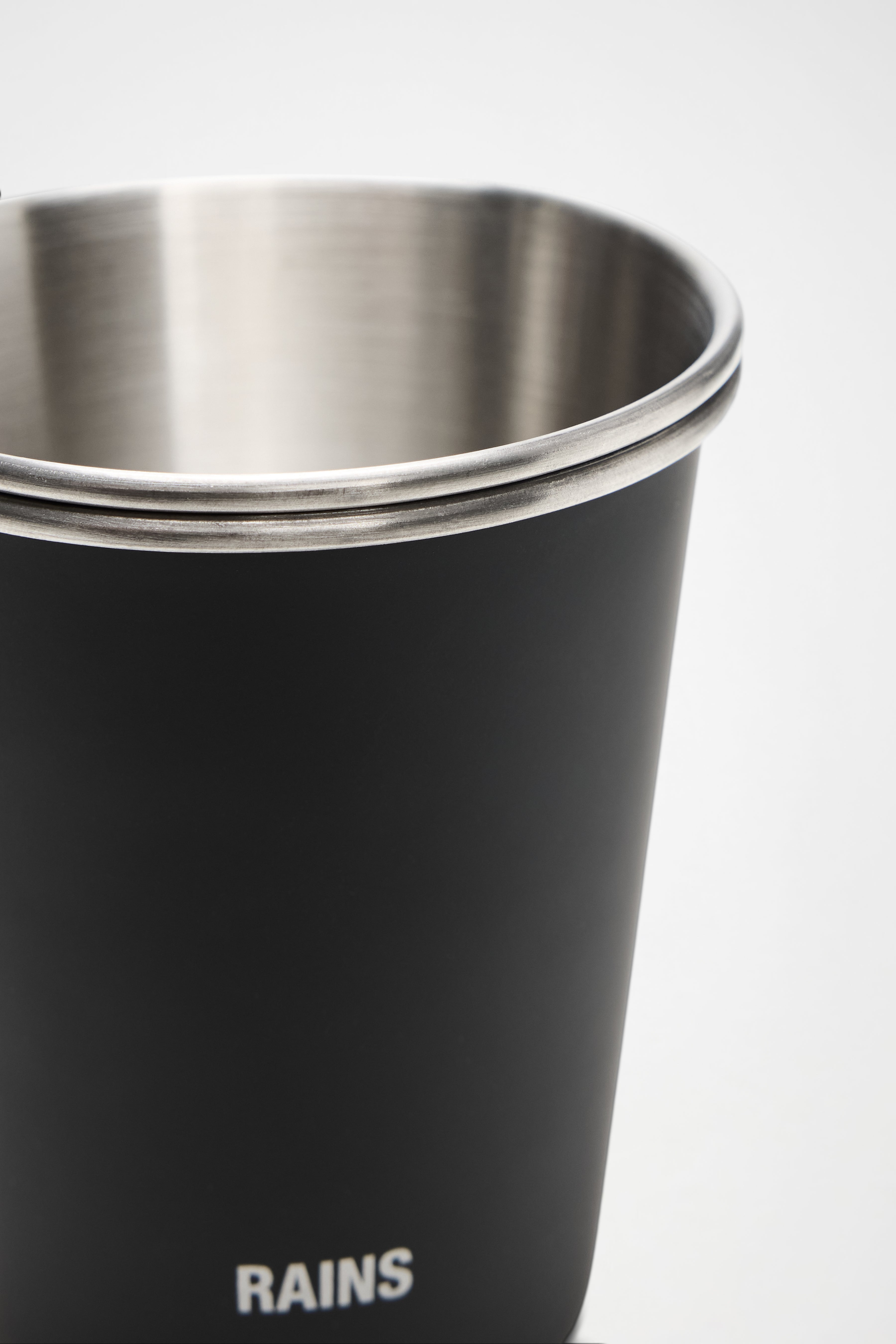 RAINS Stainless Steel 2-Pack Cups 250ml Black Coffee Mugs
