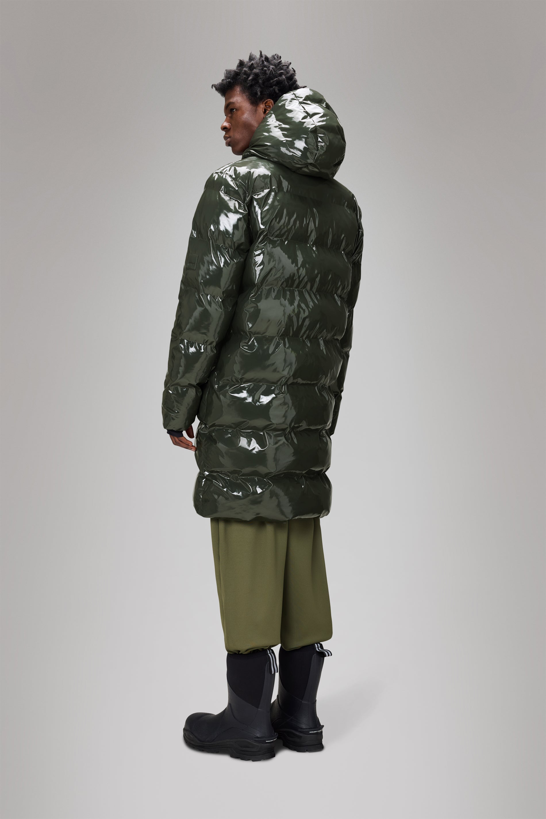 RAINS Alta Longer Puffer Jacket Swamp Jacket
