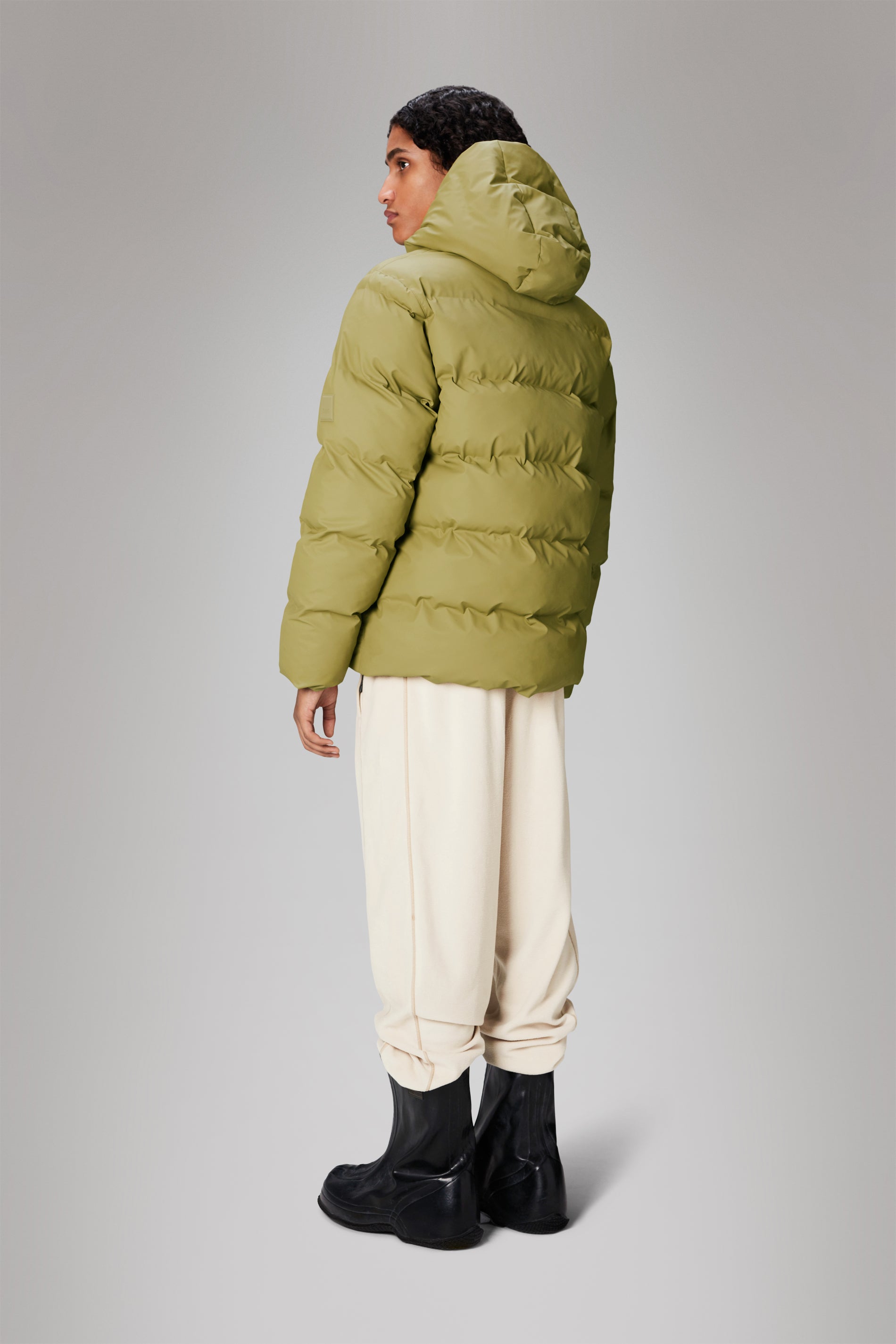 RAINS Alta Puffer Jacket Khaki Jacket