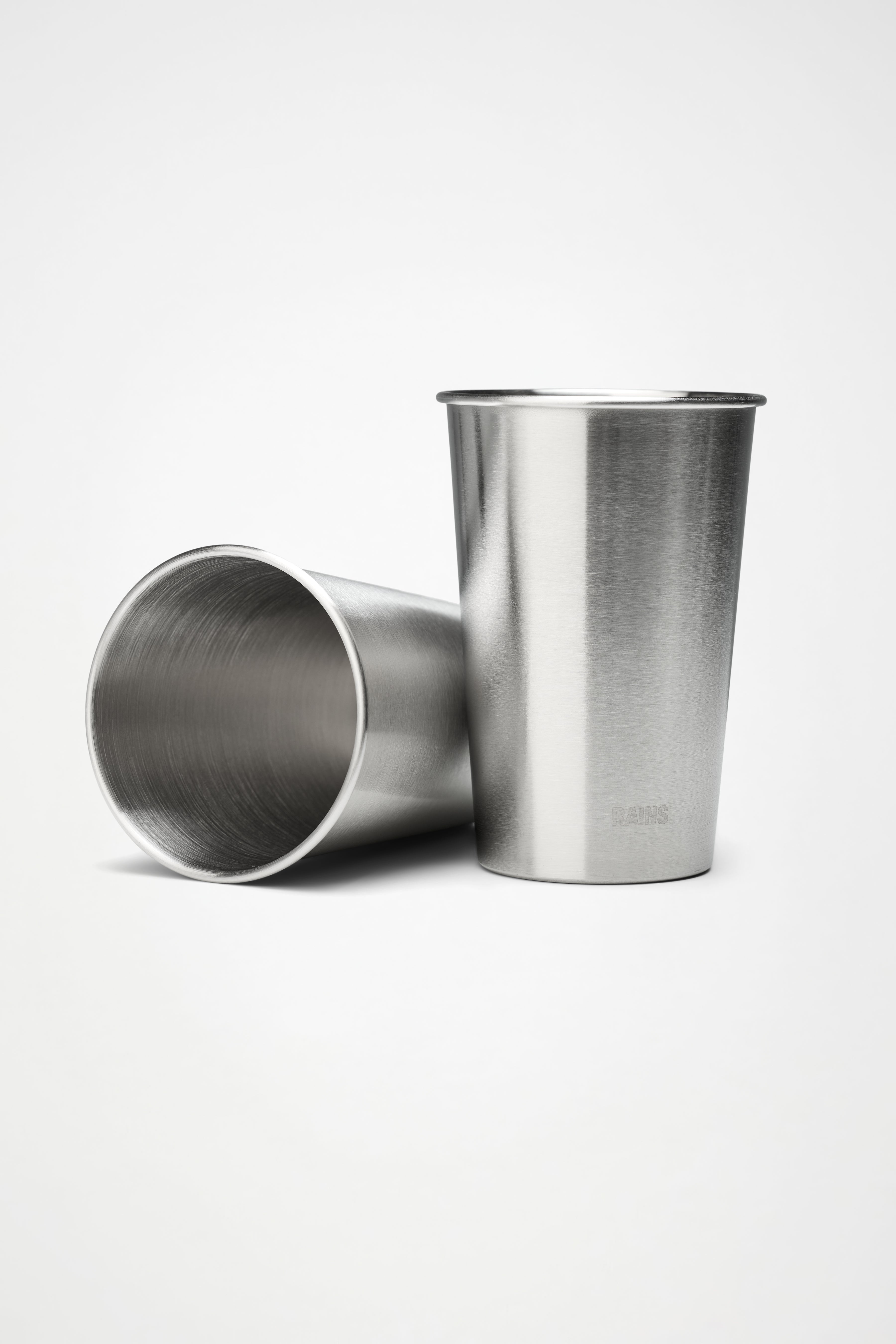 RAINS Stainless Steel 2-Pack Cups 500ml Steel Coffee Mugs