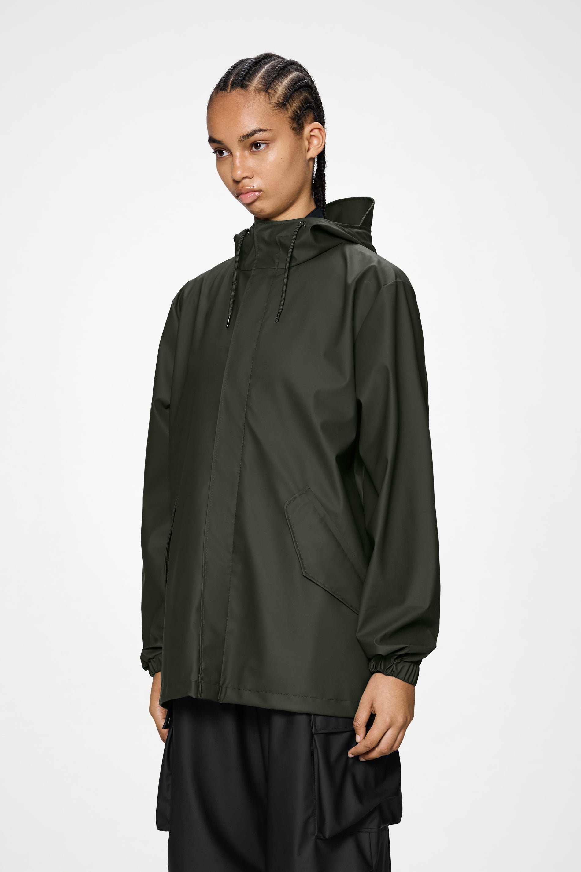 RAINS Fishtail Jacket Green Jacket