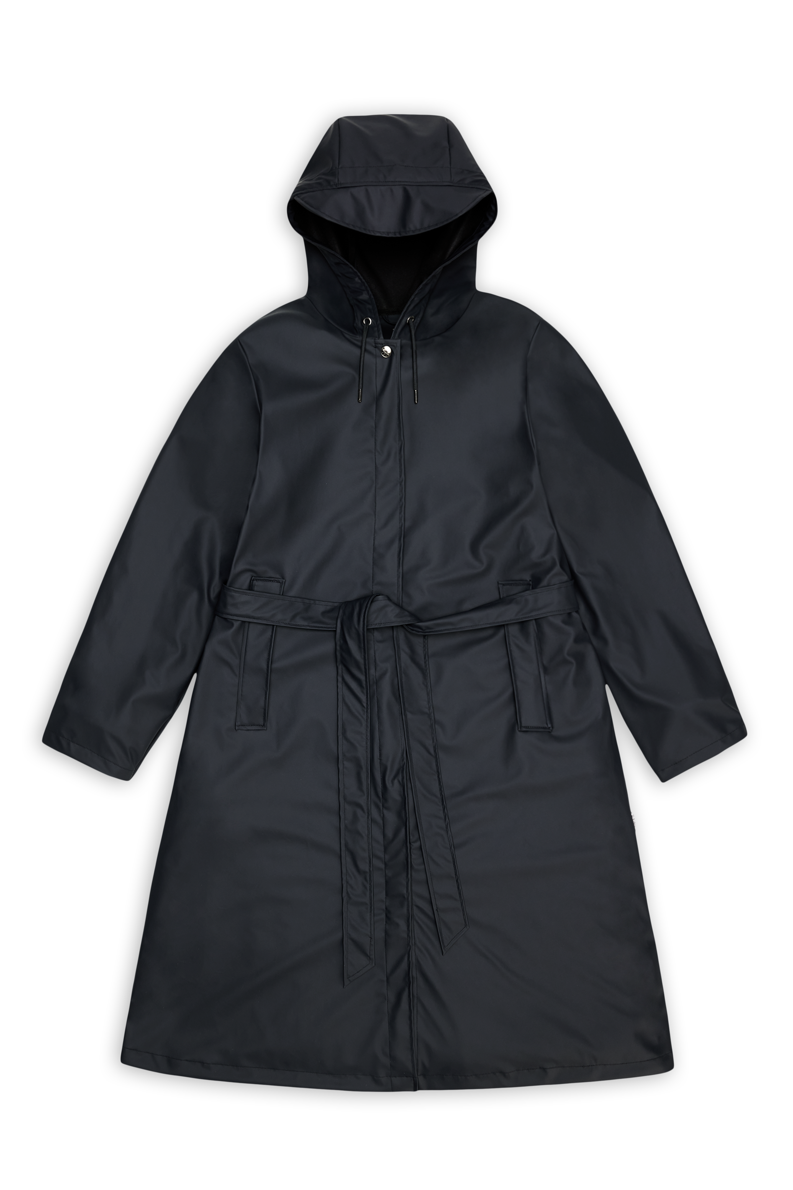 RAINS A-Line Longer W Jacket Black Jacket