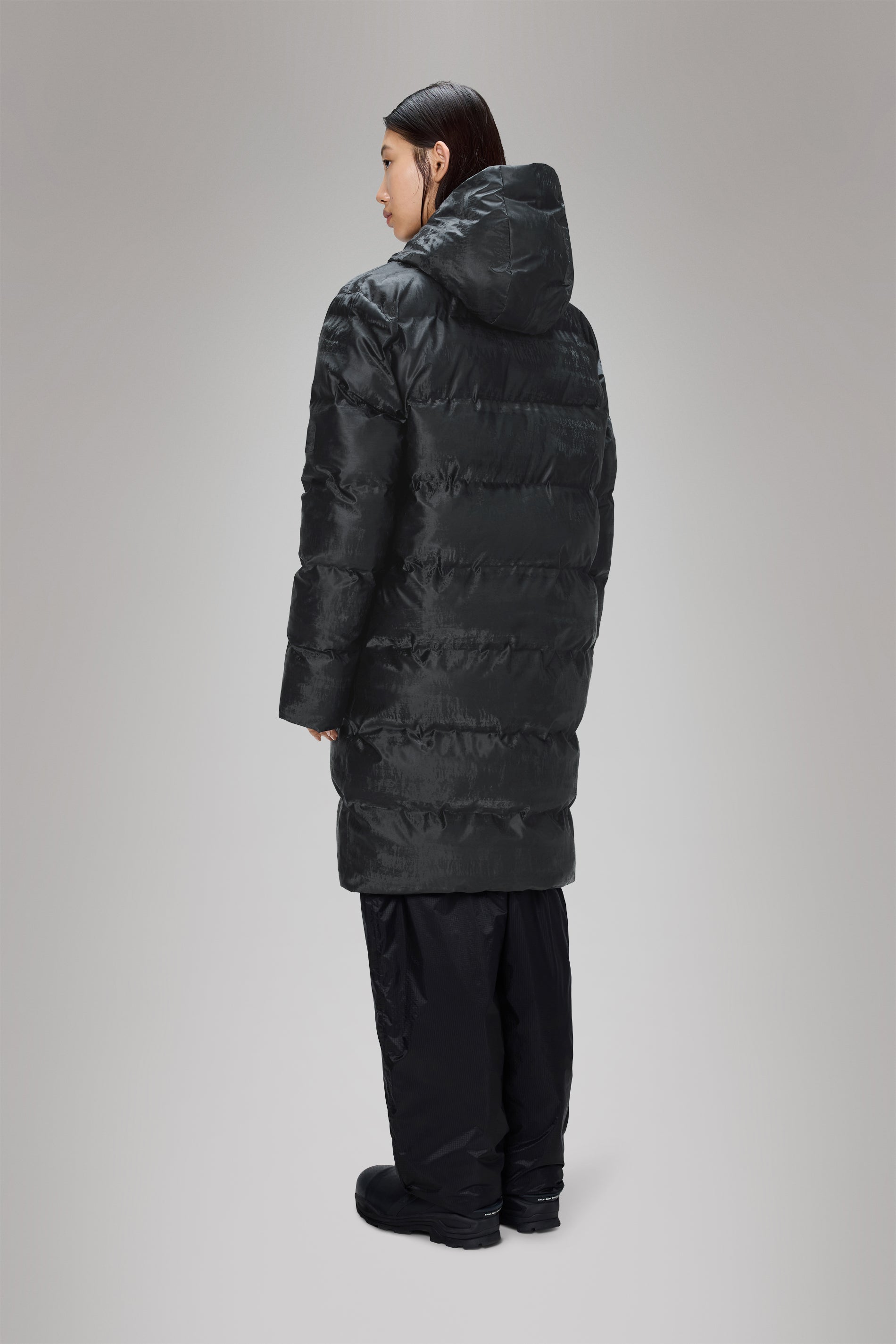 Rains Alta Longer Puffer Jacket Coal Jacket