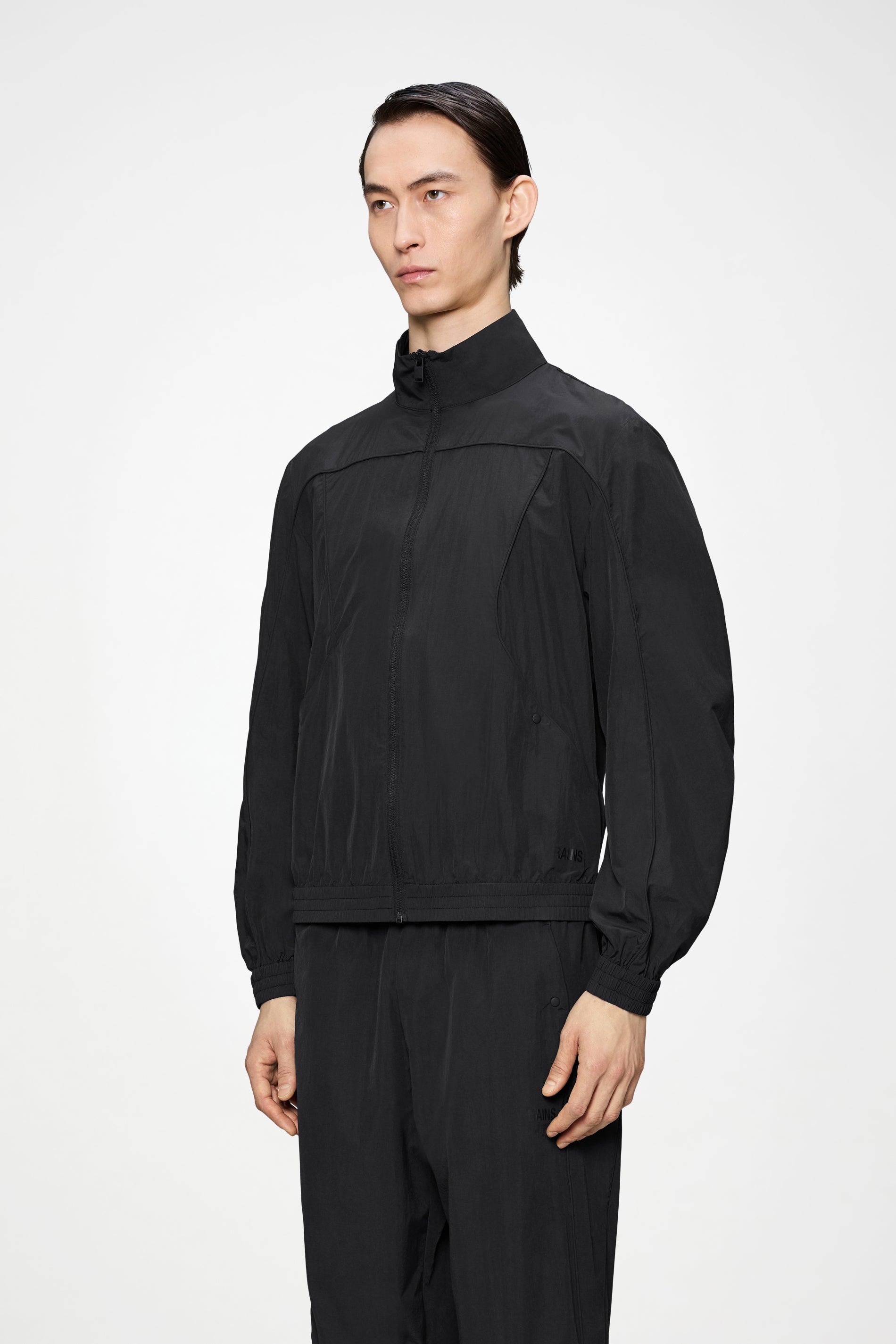 RAINS Cooldown Track Top Black Jacket