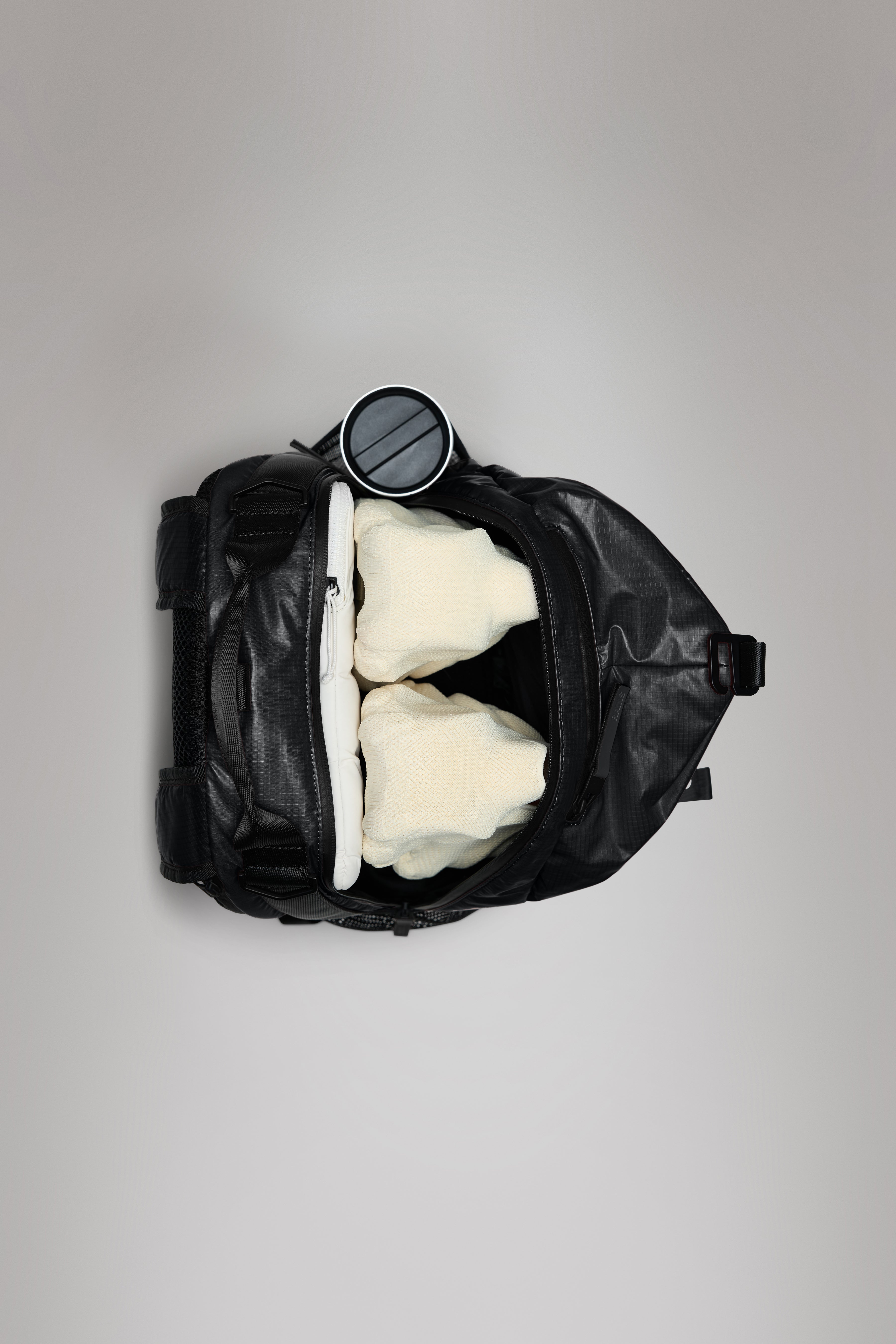 RAINS Sibu Clip Front Backpack Black Backpack