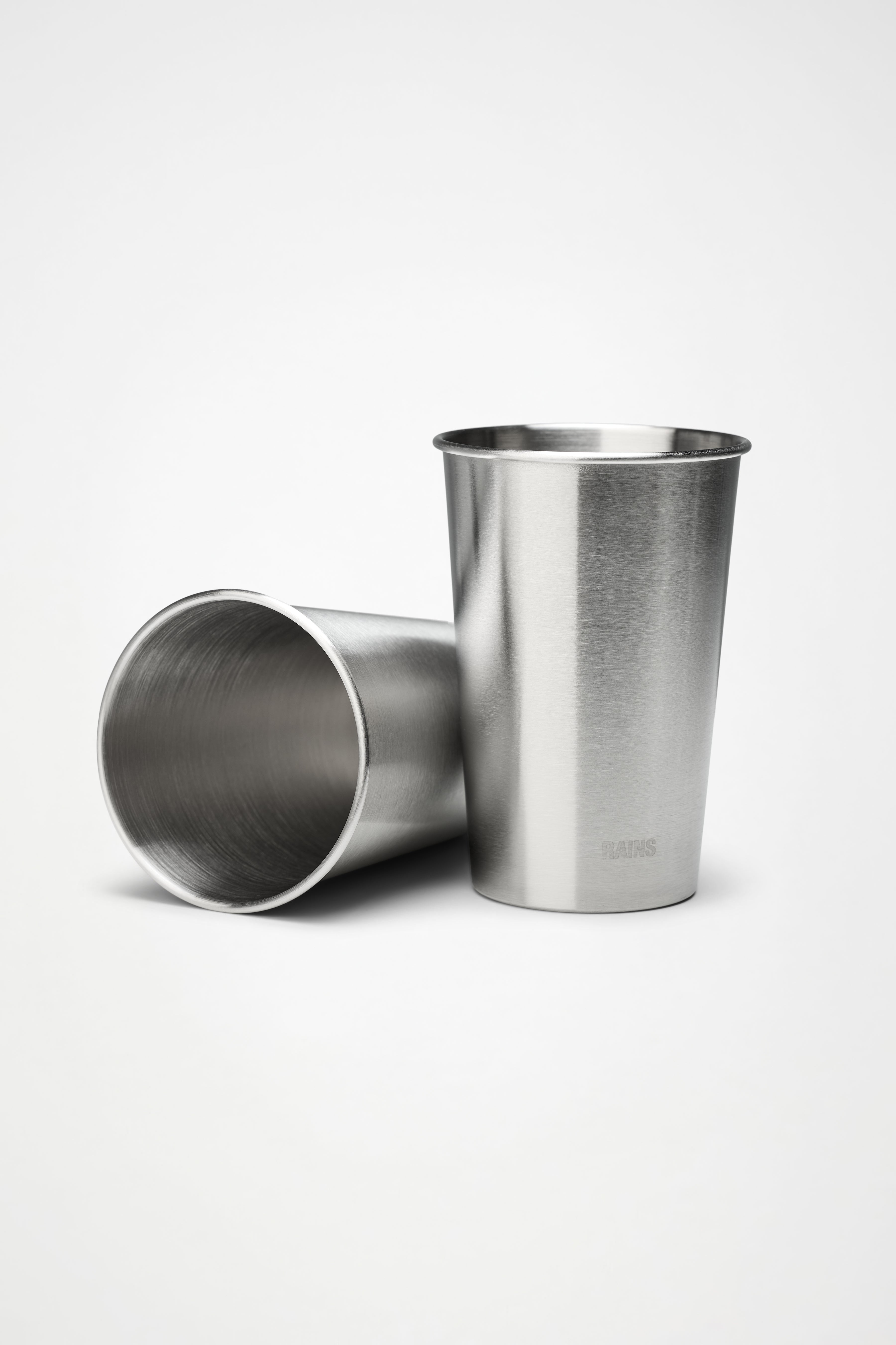 RAINS Stainless Steel 2-Pack Cups 500ml Steel Coffee Mugs