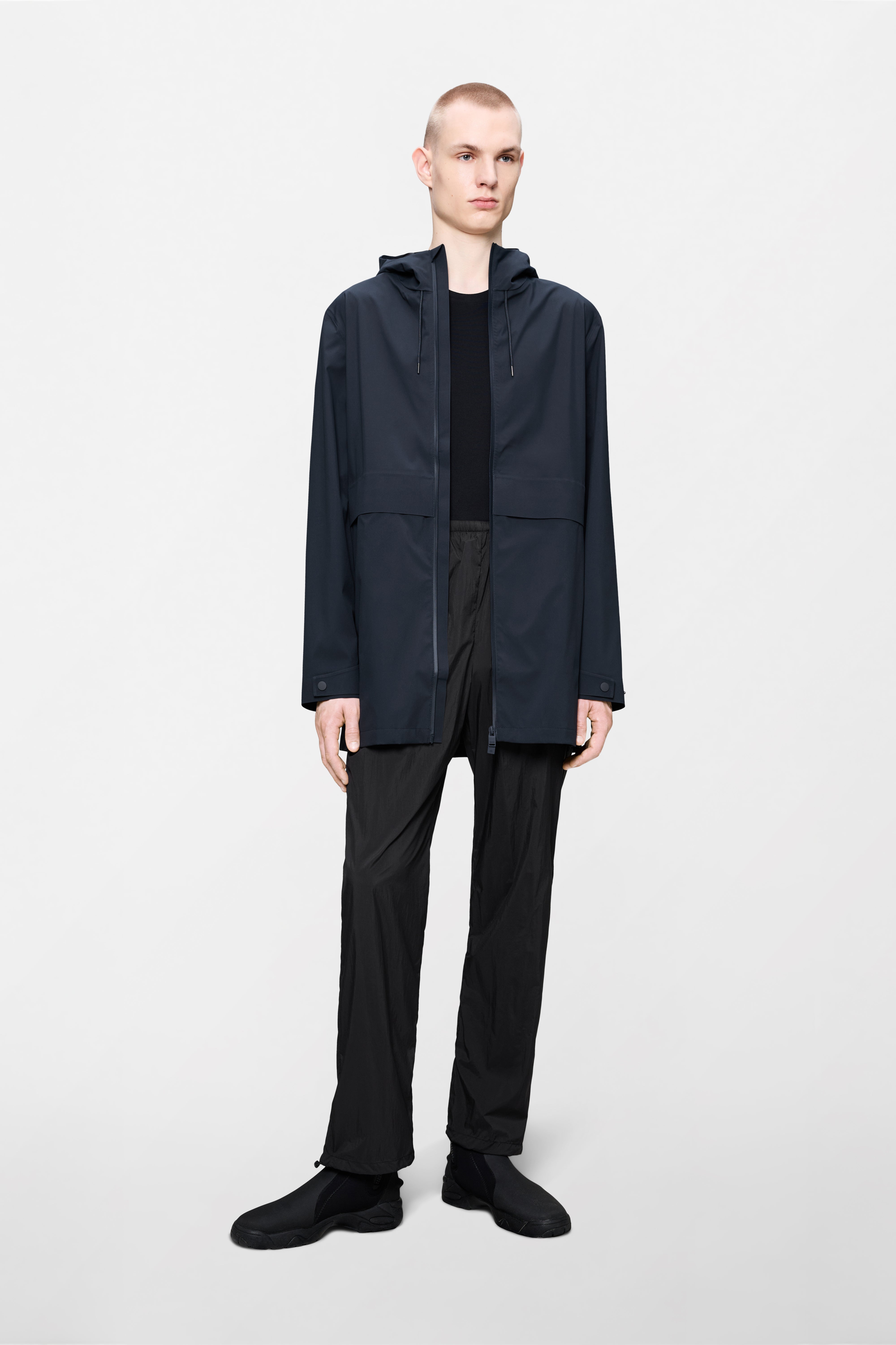 RAINS Suva Hardshell Long Jacket Navy Jacket