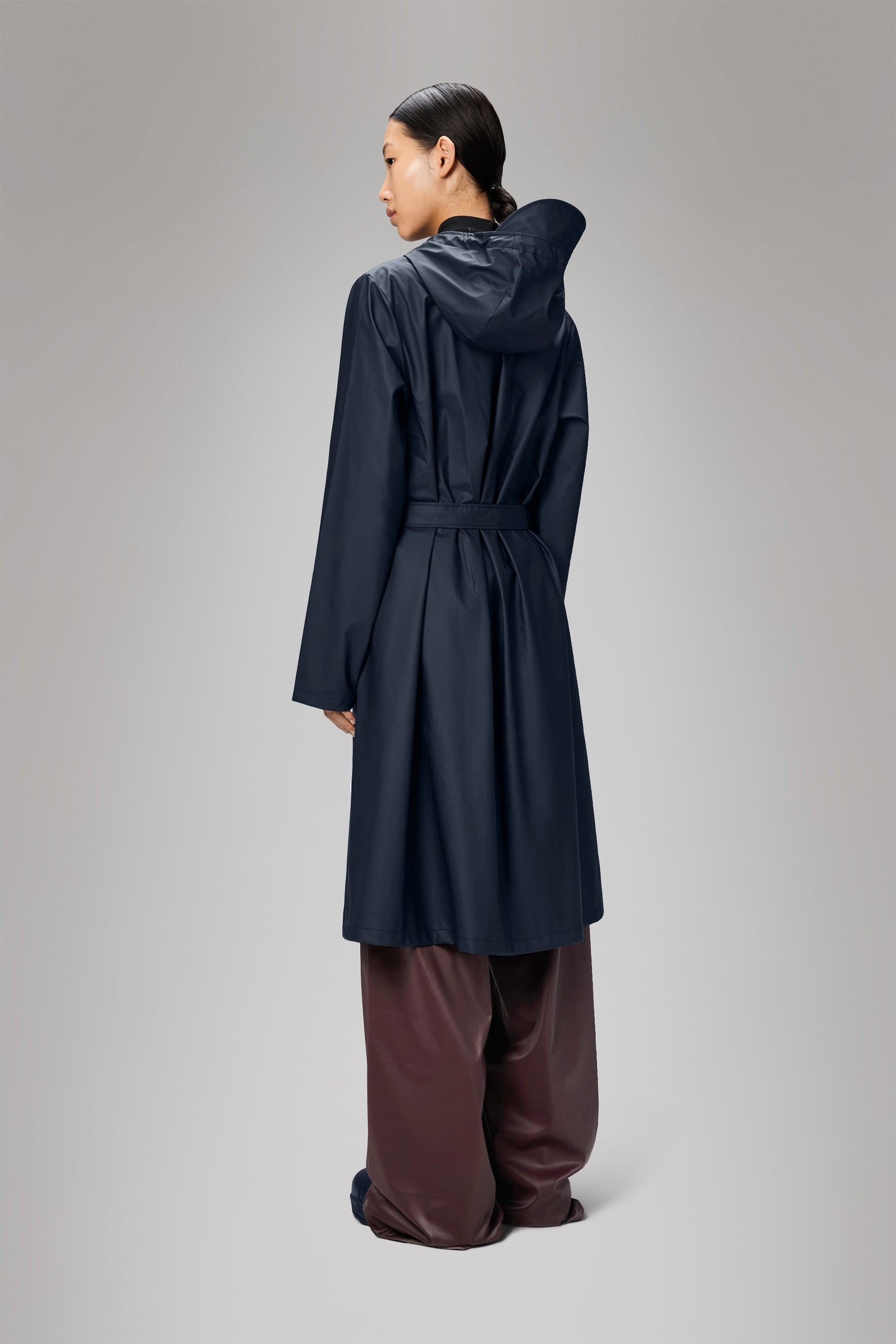 RAINS A-Line Longer W Jacket Navy Jacket