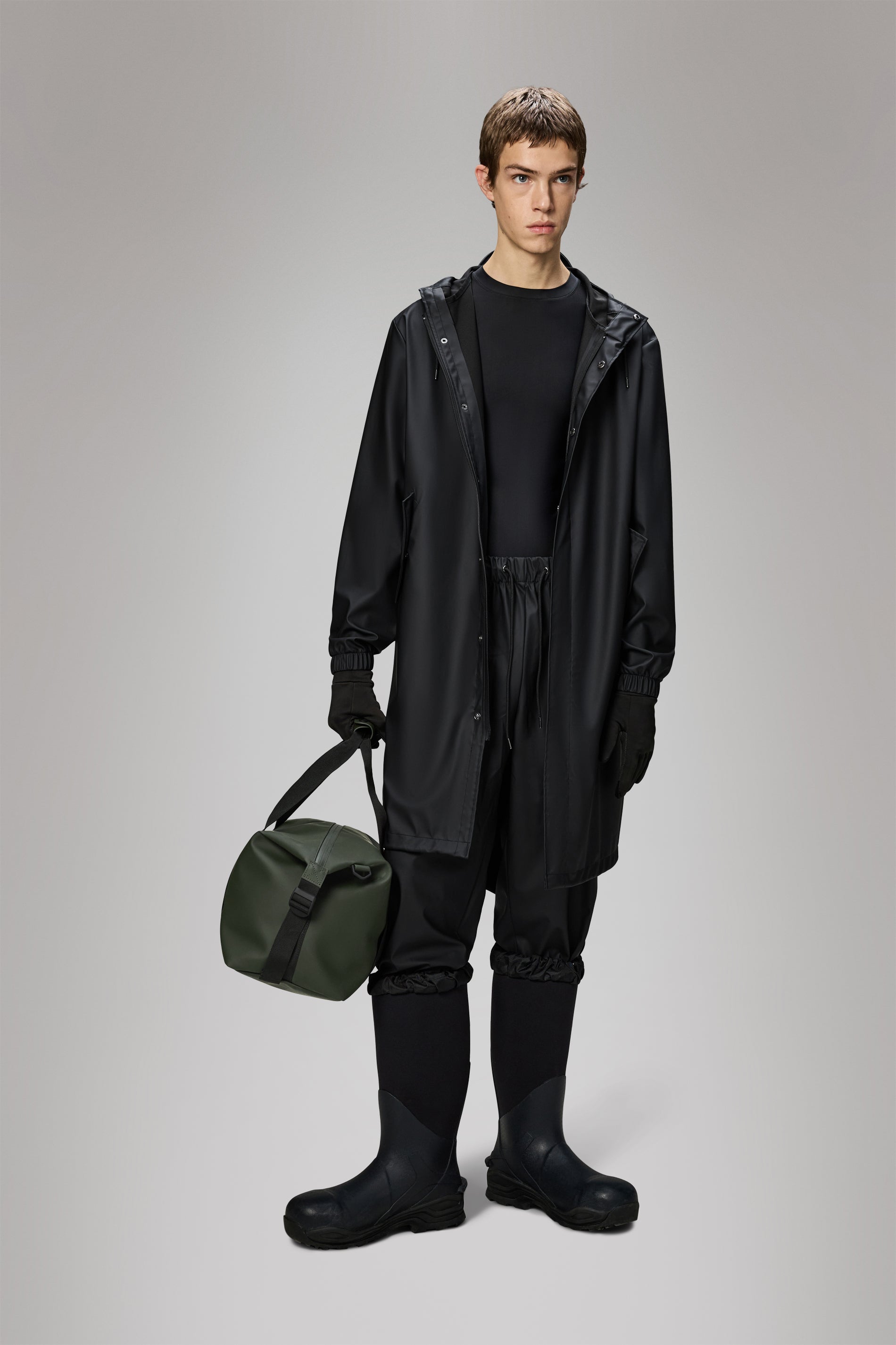 Rains Fishtail Parka Black Jacket